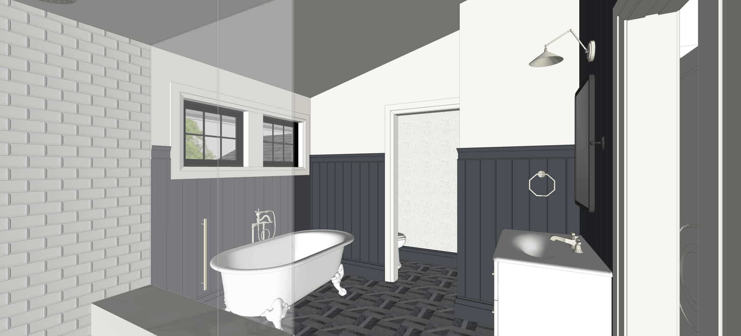Emily Henderson Portland Fixer Upper Traditional Master Bath Update Render 04
