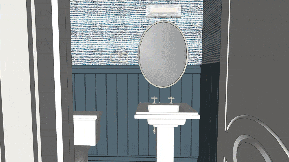 Emily Henderson Portland Fixer Upper Traditional Update Powder Bath Animation