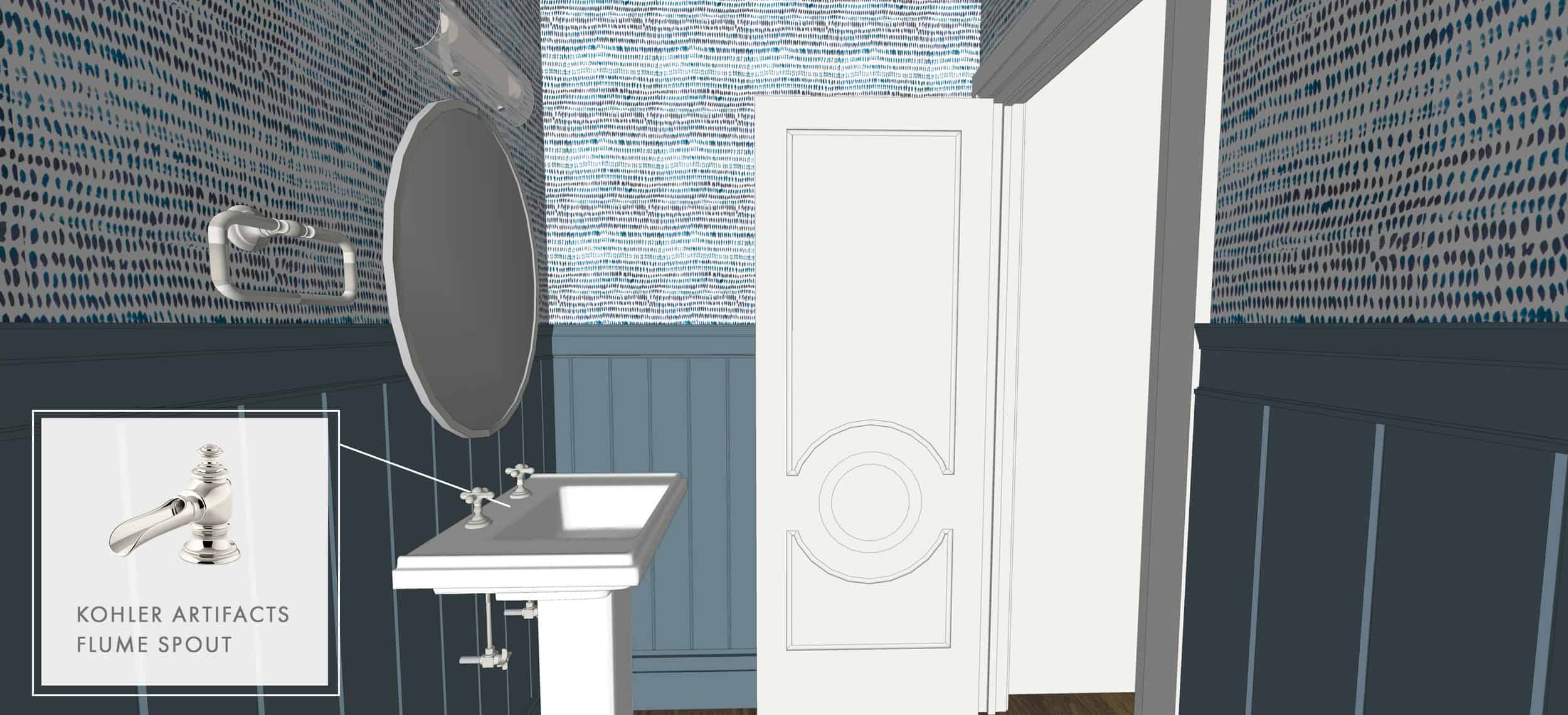 Emily Henderson Portland Traditional Fixer Upper Powder Bath Update Render 02