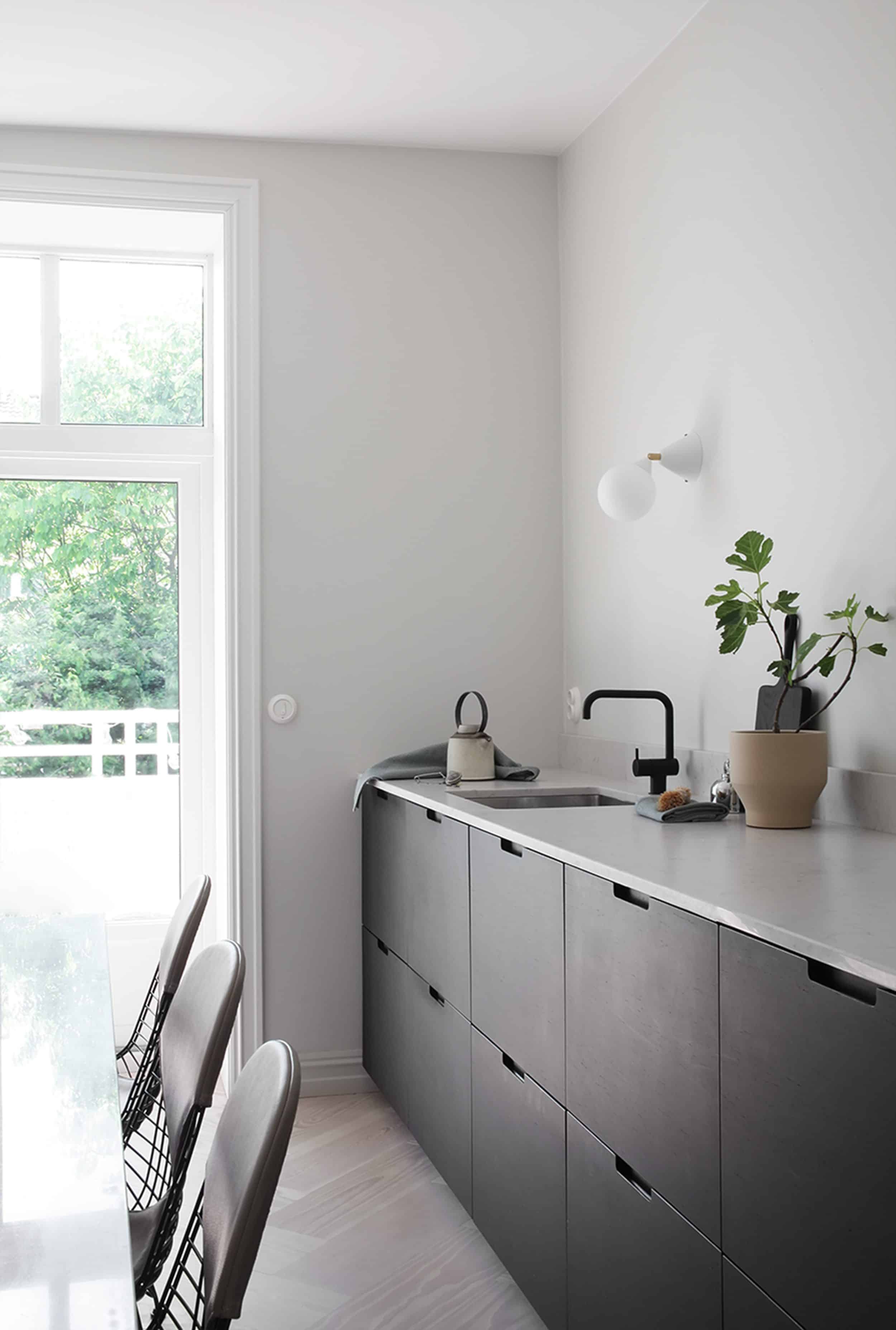 Kitchen With Black Cabinets