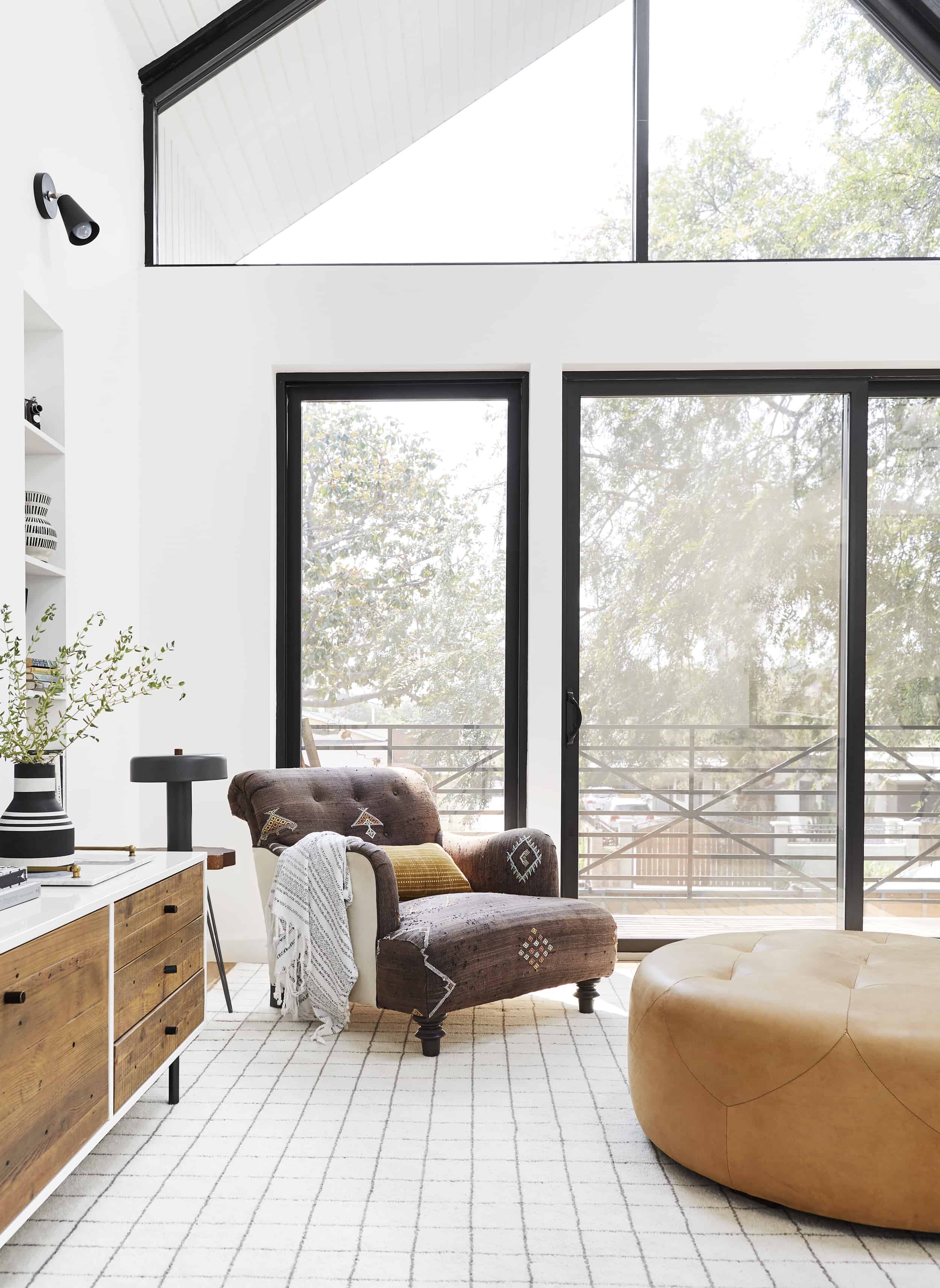 Bright Modern Kid Friendly Cozy Comfortable Family Tv Room Emily Henderson3