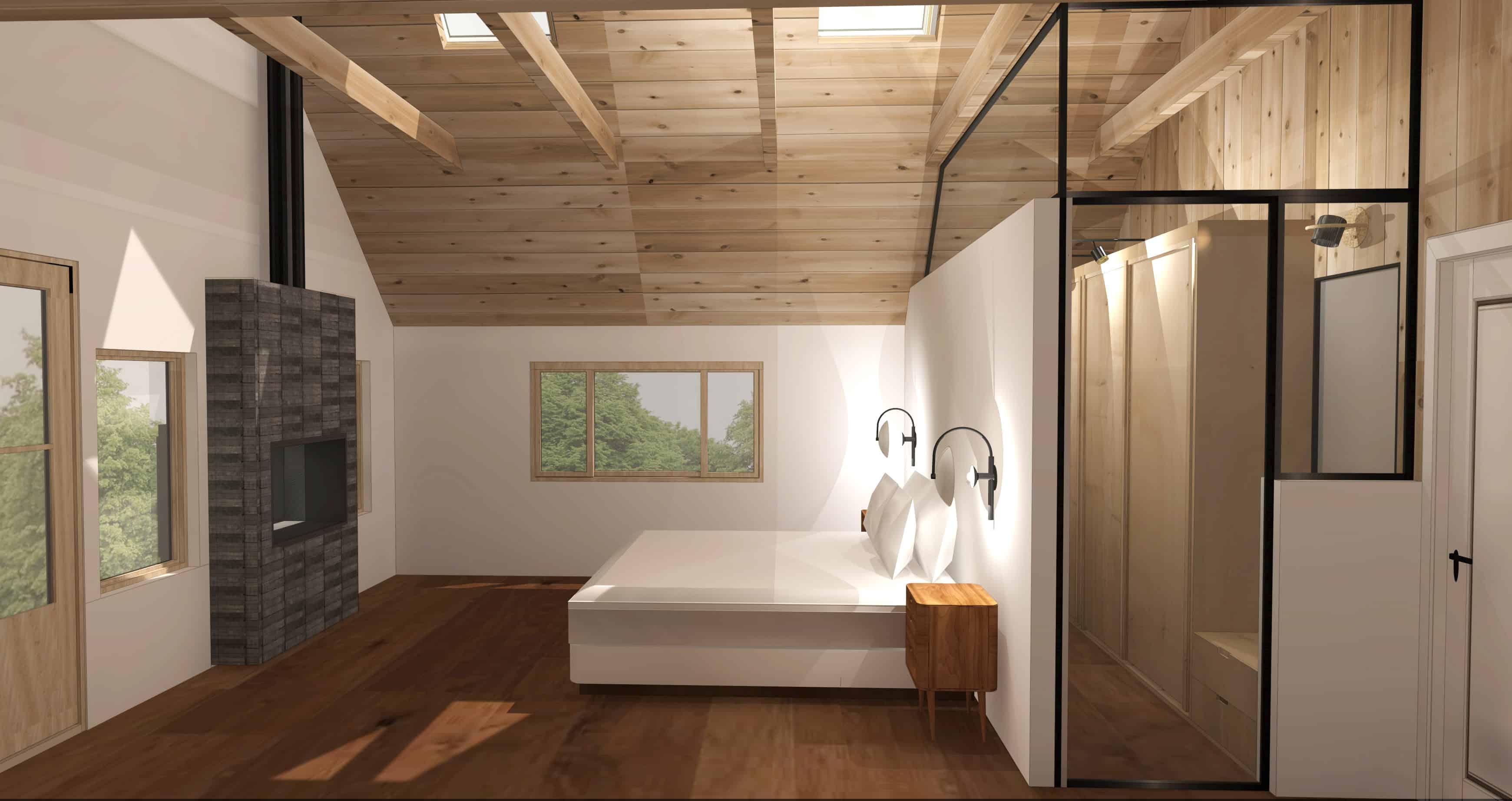 Emily Henderson Design I Design You Decide Mountain Fixer Master Bedroom Fireplace5 1 Copy 1