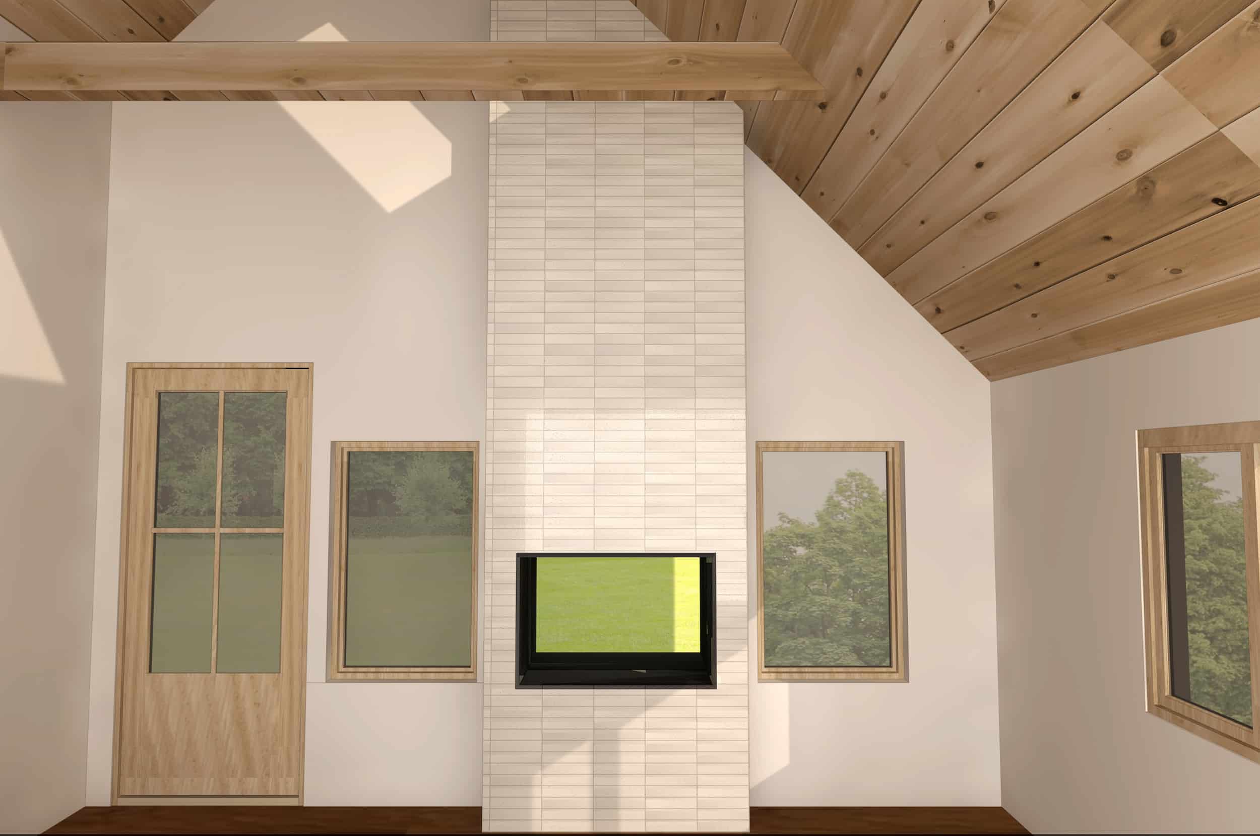 Emily Henderson Design Mountain Fixer I Design You Decide Master Bedroom Fireplace Whitebrick2 1