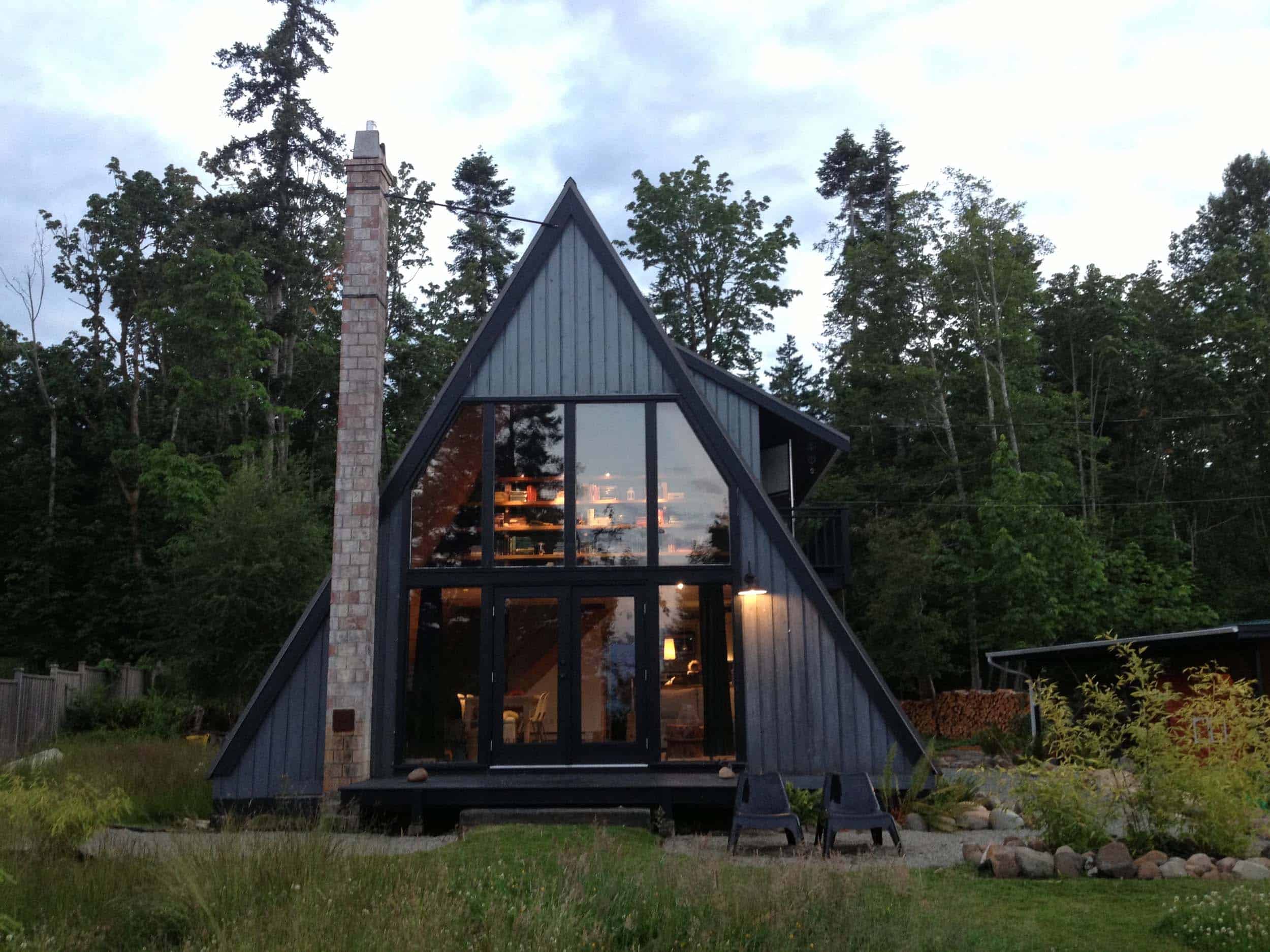 A Frame Cabin Dark Gray Exterior