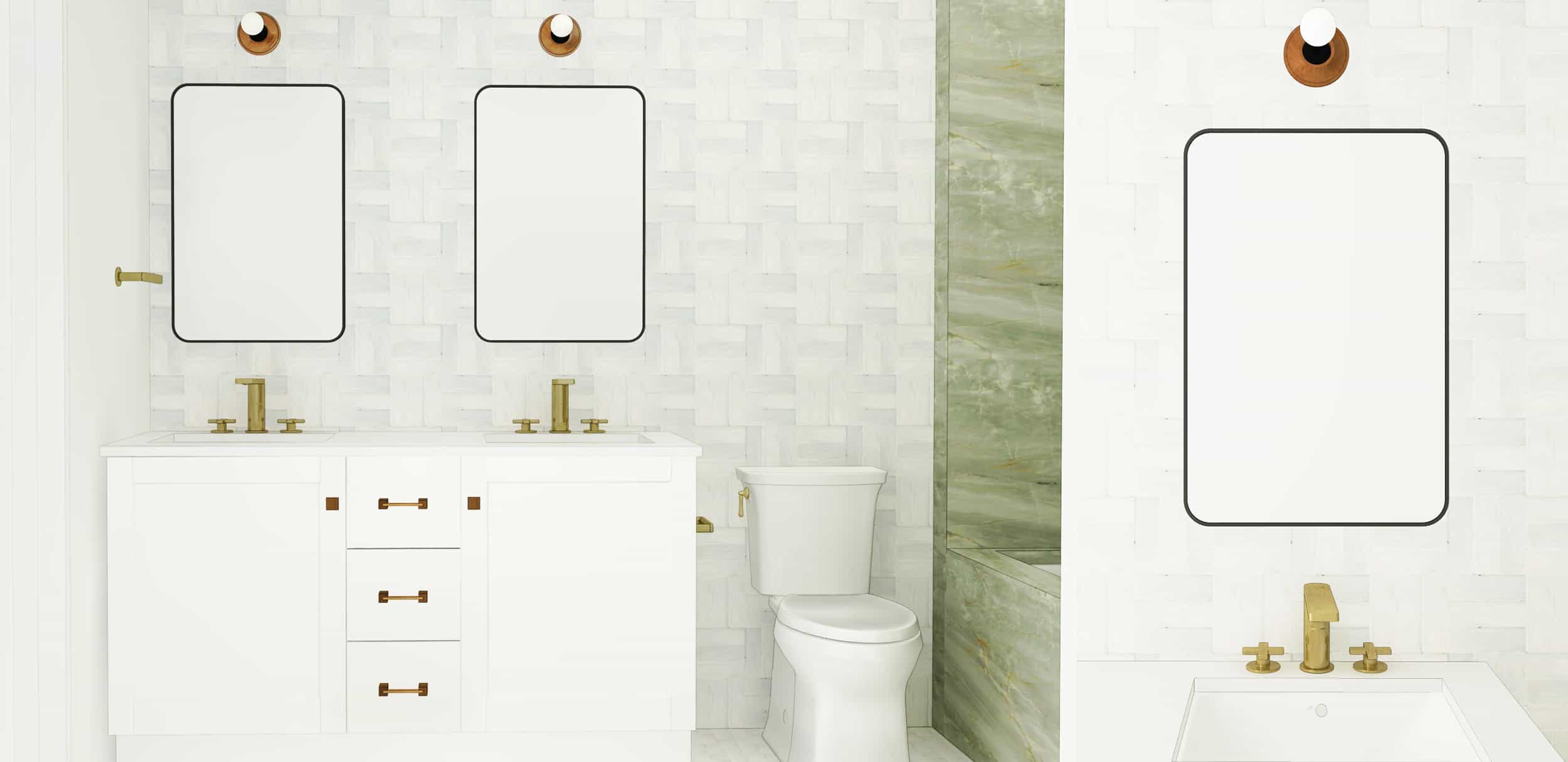 Emily Henderson Mountain House Kidsbathsumnt Upstairs Render Vanity Closeup 1