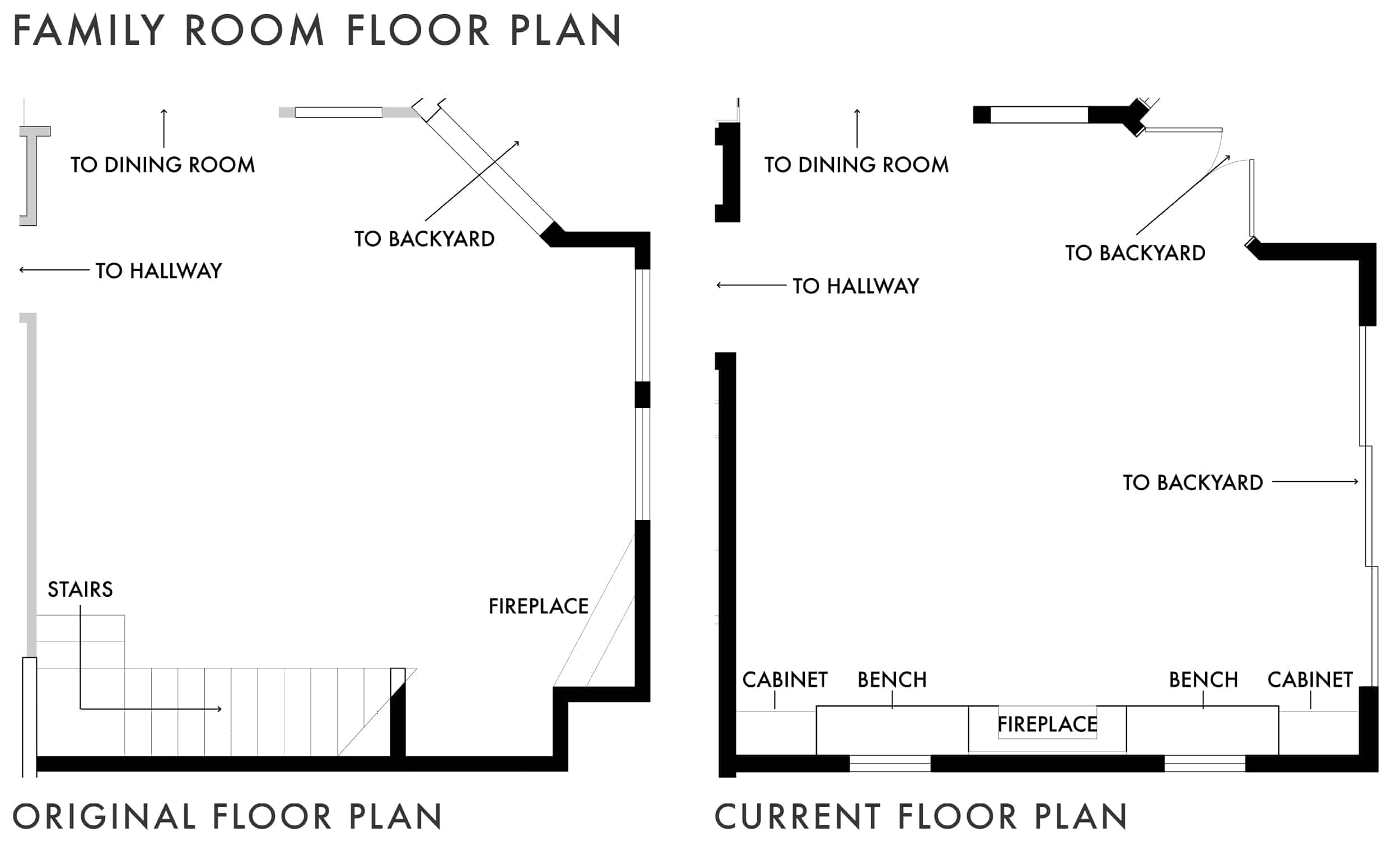 Emily Henderson Mountain Fixer Upper Family Room Fireplace Floor Plan Original Current Zoomed In 01