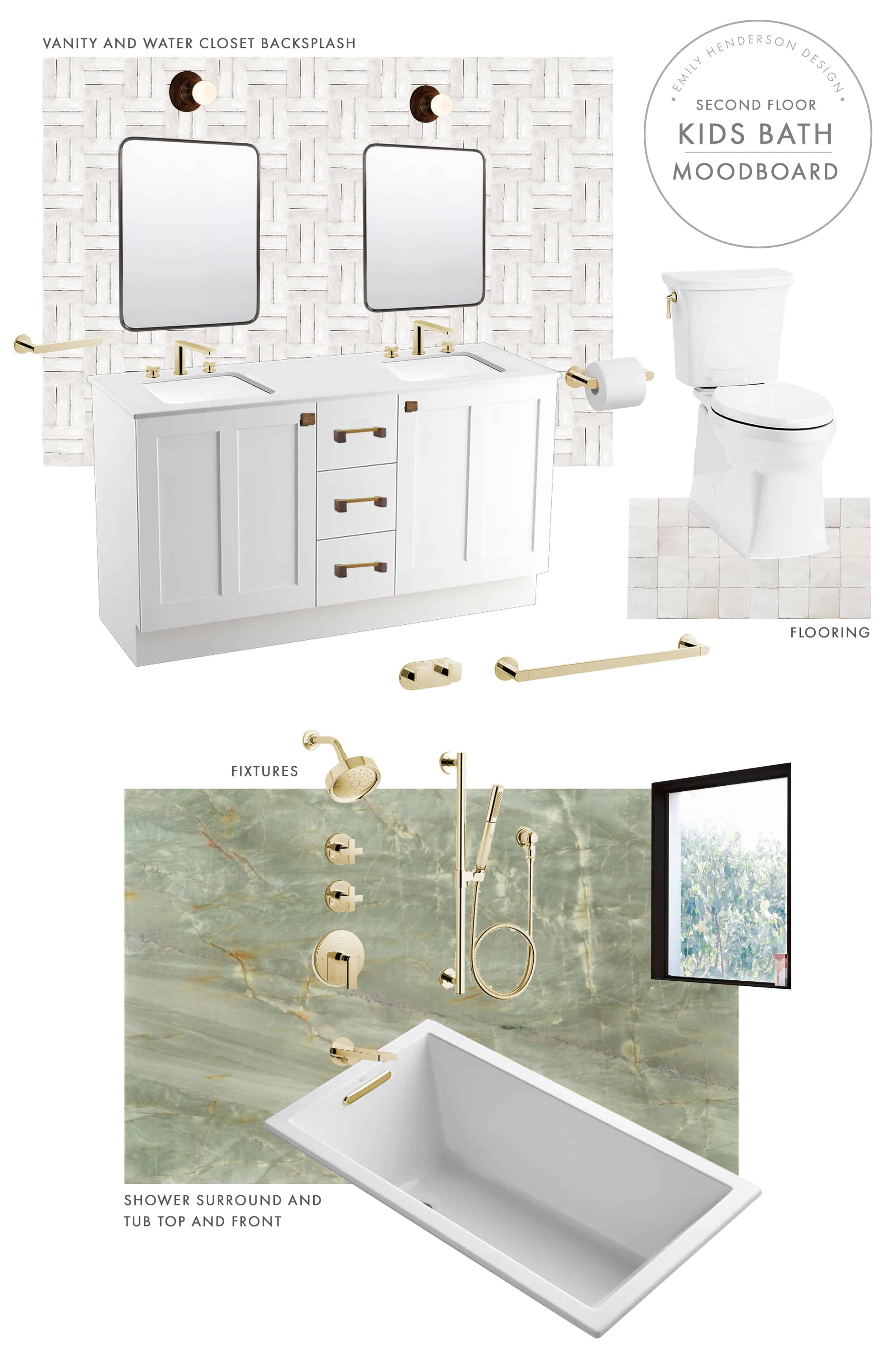 Emily Henderson Mountain Fixer Upper Kids Bath Upstairs Moodboard 08.10.18 1