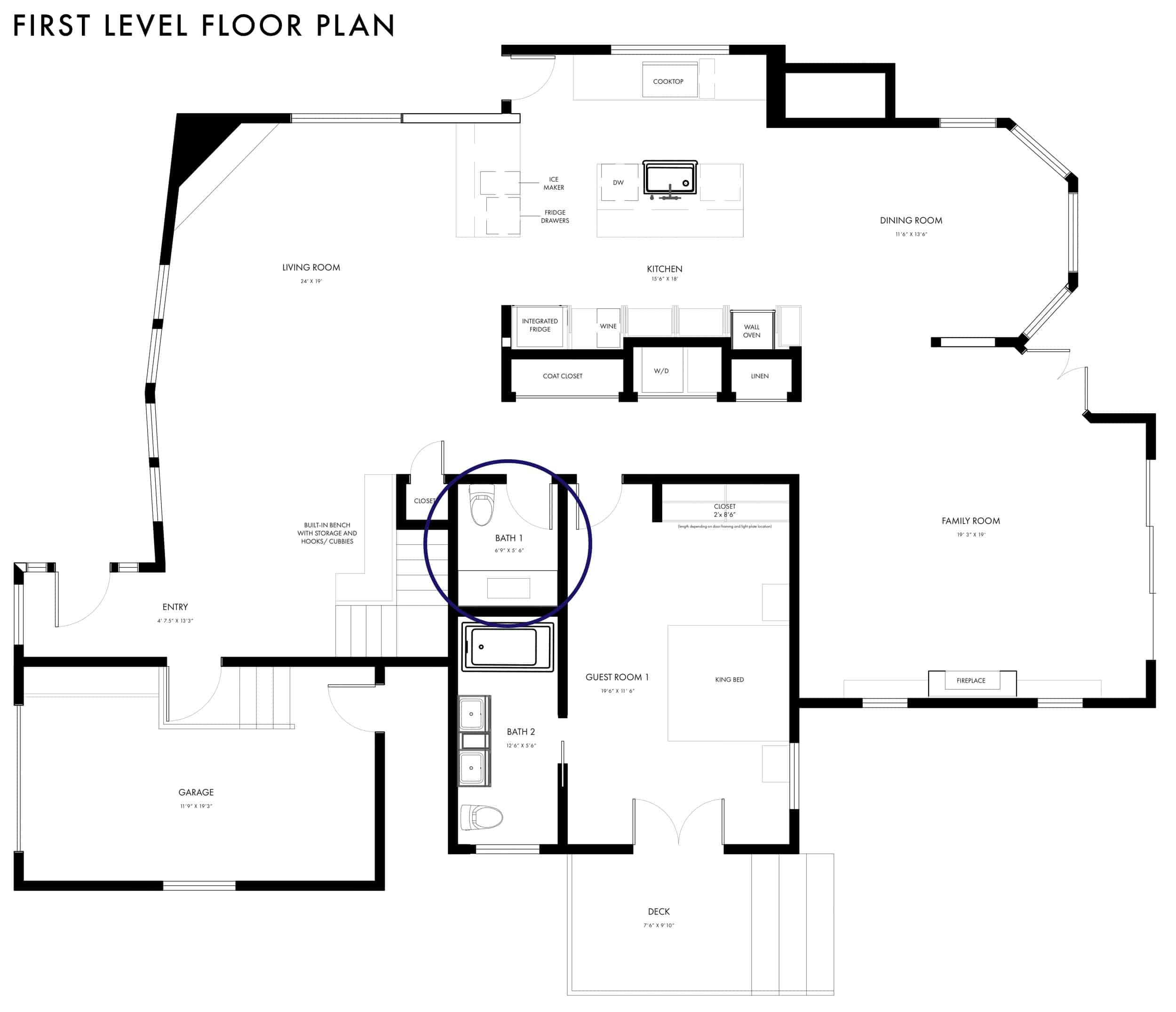 Emily Hendrson Mountain Fixer I Design You Decide Powder Bath First Level Floor Plan