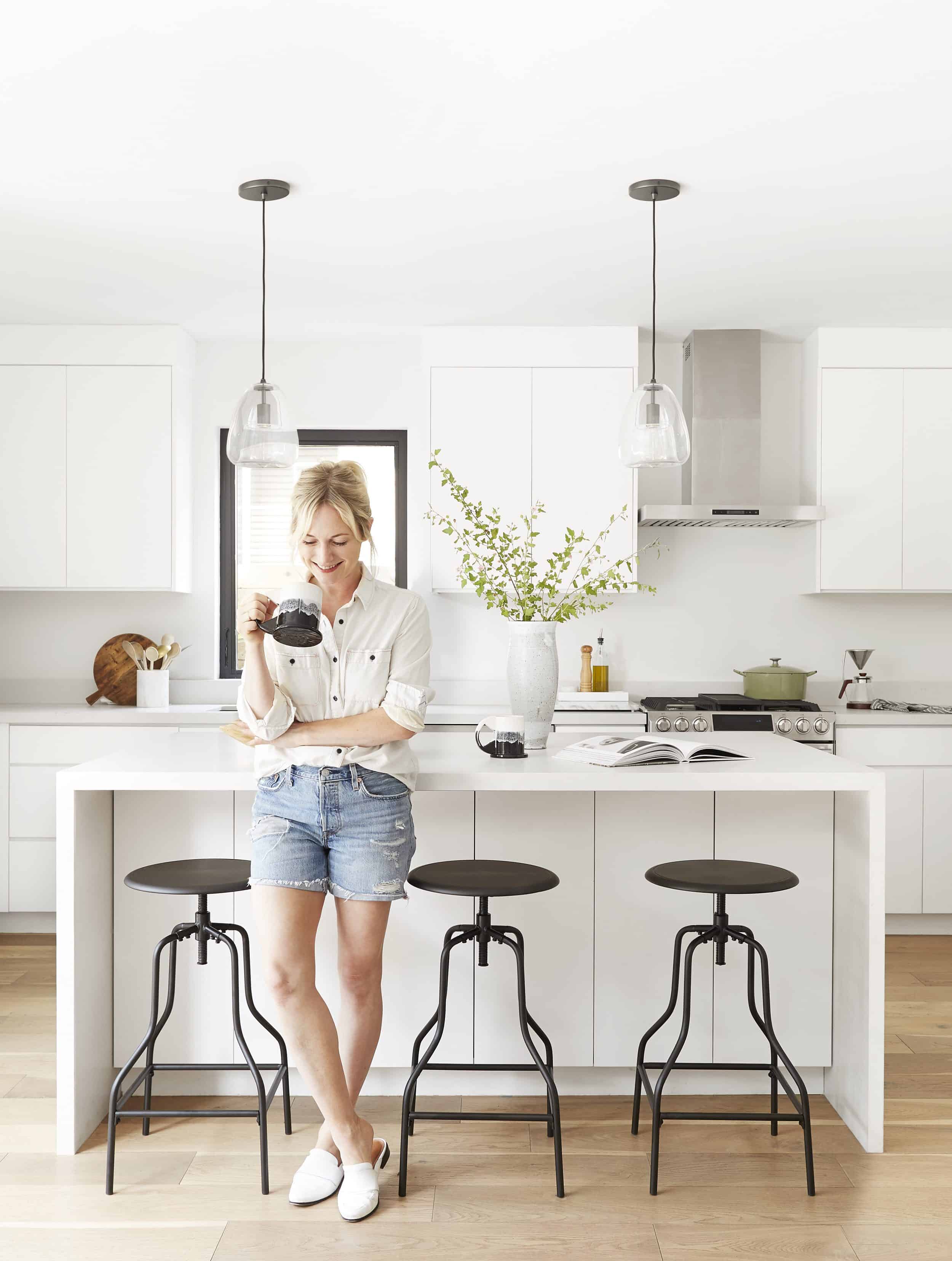 Emily Henderson Modern White Kitchen