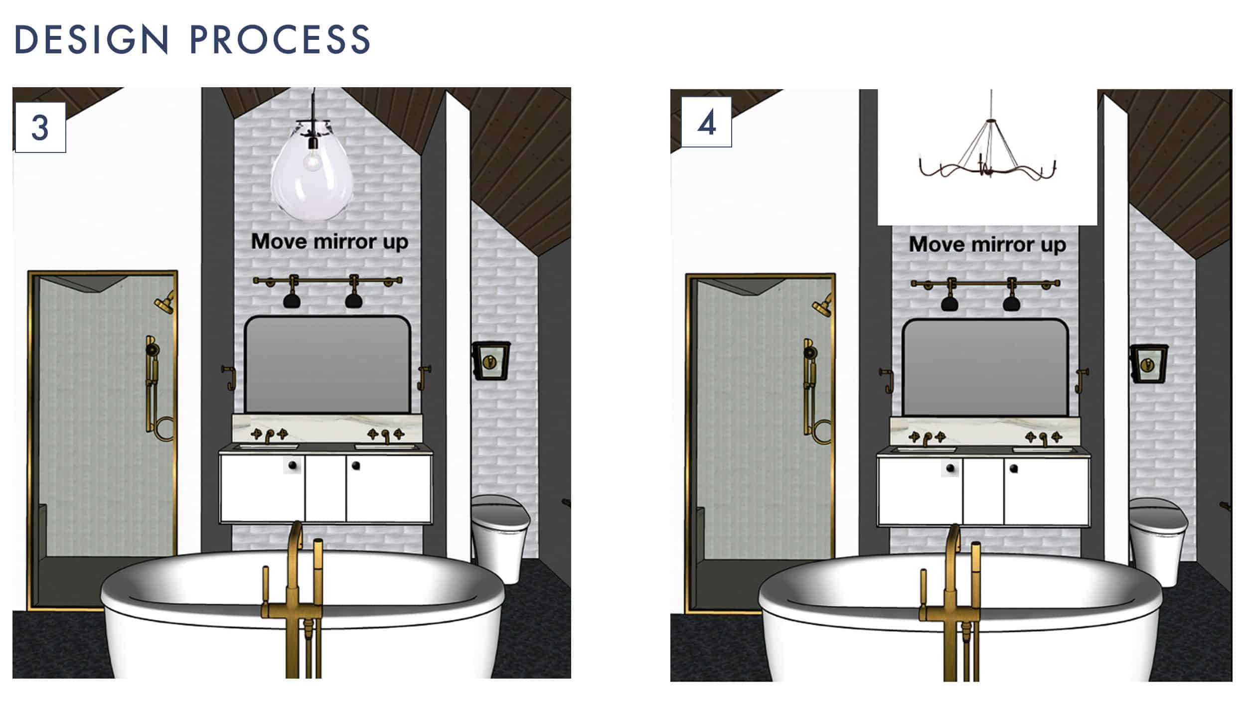 Emily Henderson Design Mountain Fixer Master Bathroom Lighting Process 2 1