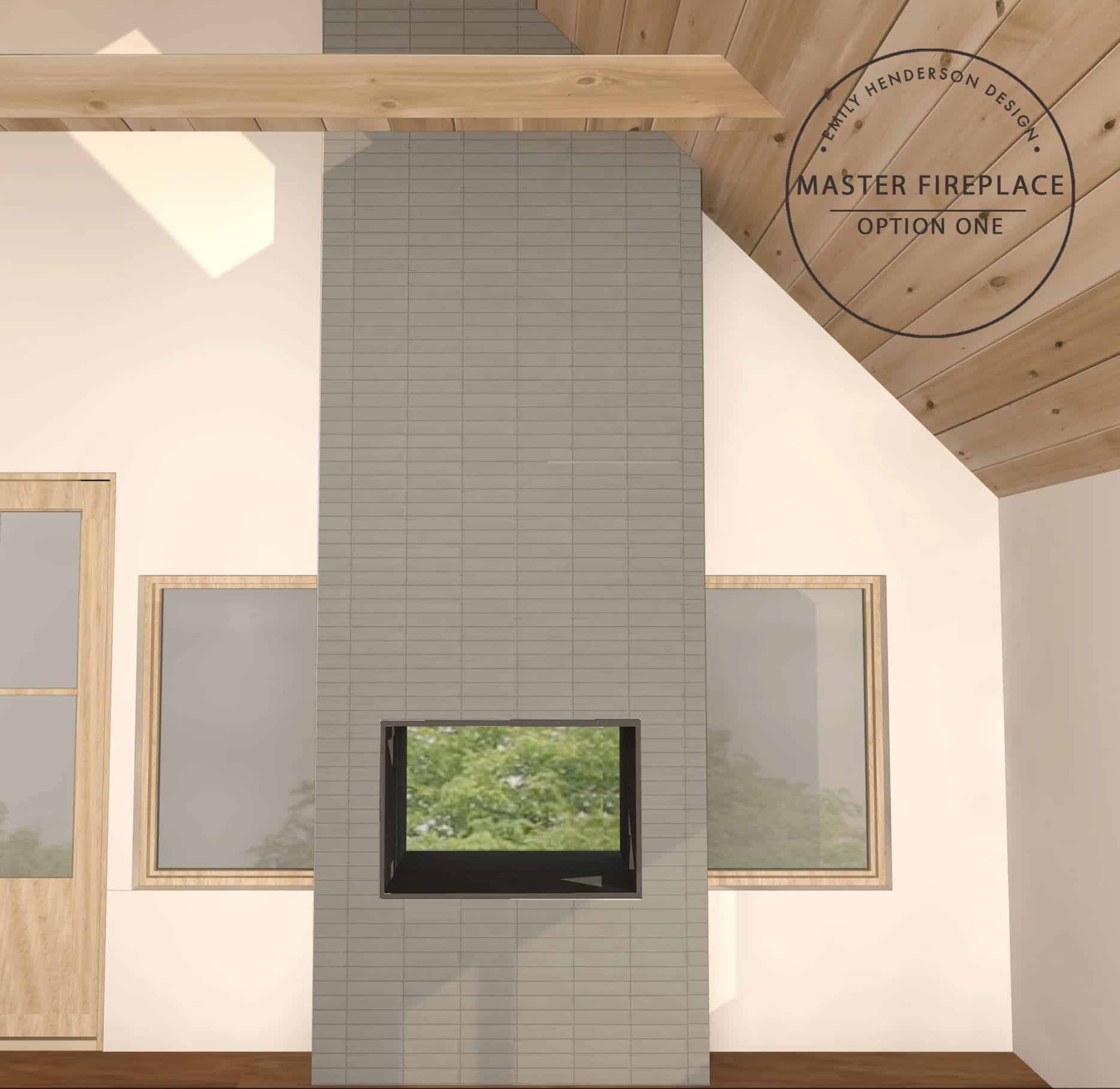 Emily Henderson Mountain Fixer I Design You Decide Master Bedroom Fireplace Poll Option One 1
