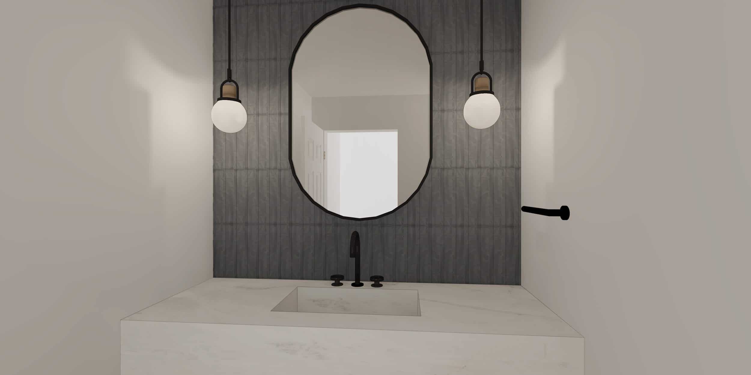 Emily Henderson Mountain House I Design You Decide Powder Bath Option 2b 09.17