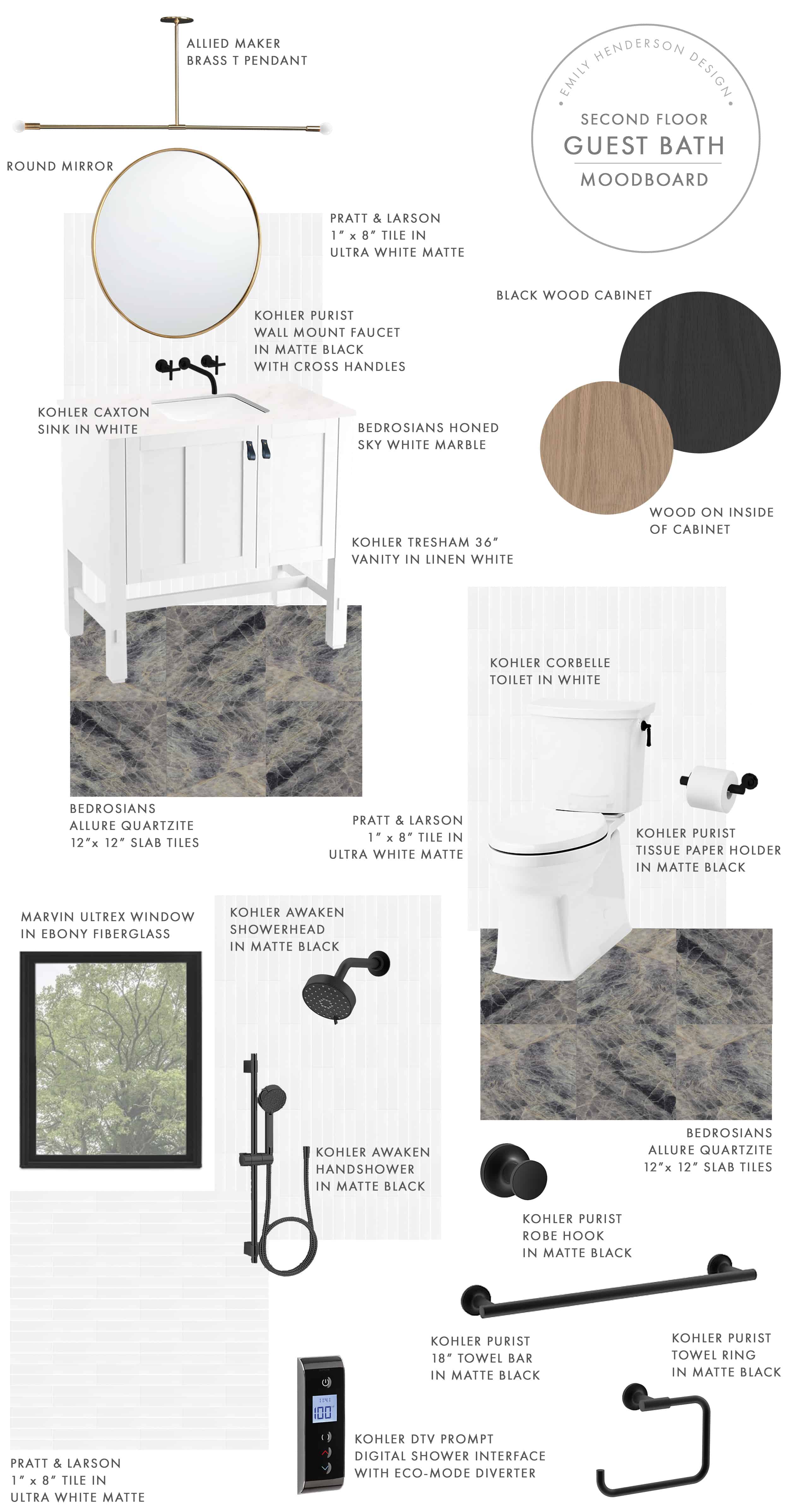 Emily Henderson Mountain Fixer Upper I Design You Decide Guest Bath Upstairs Material 9.7.18