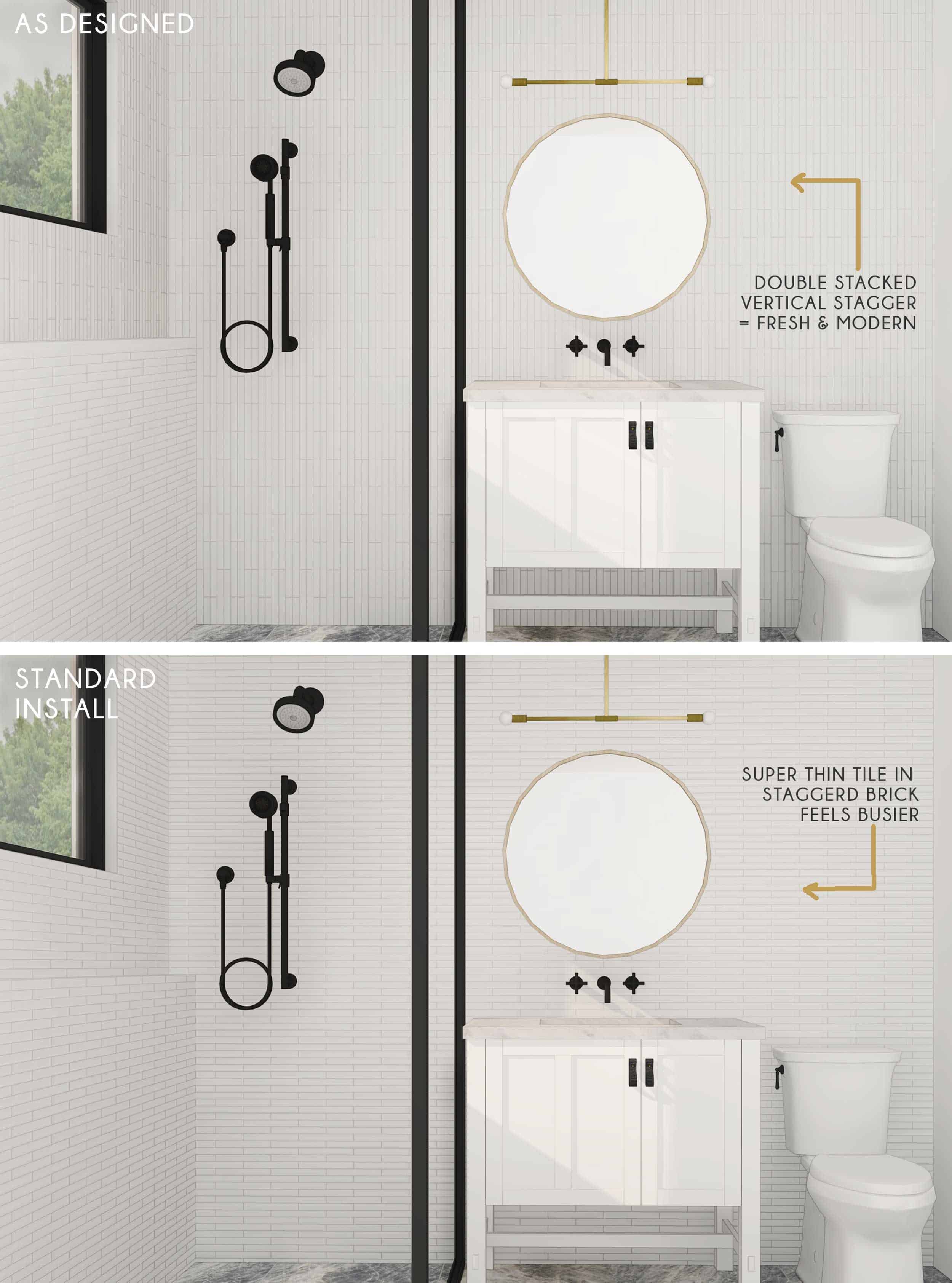 Side By Side Upstairs Guest Bath