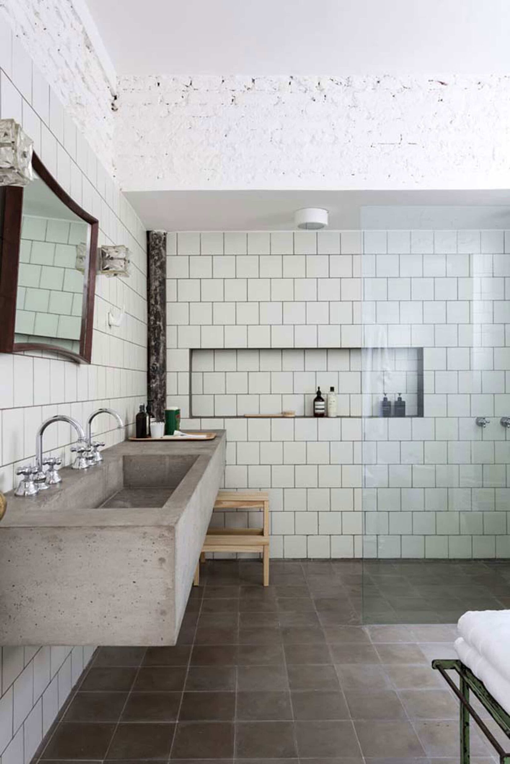 Walkin Shower Concrete Vanity