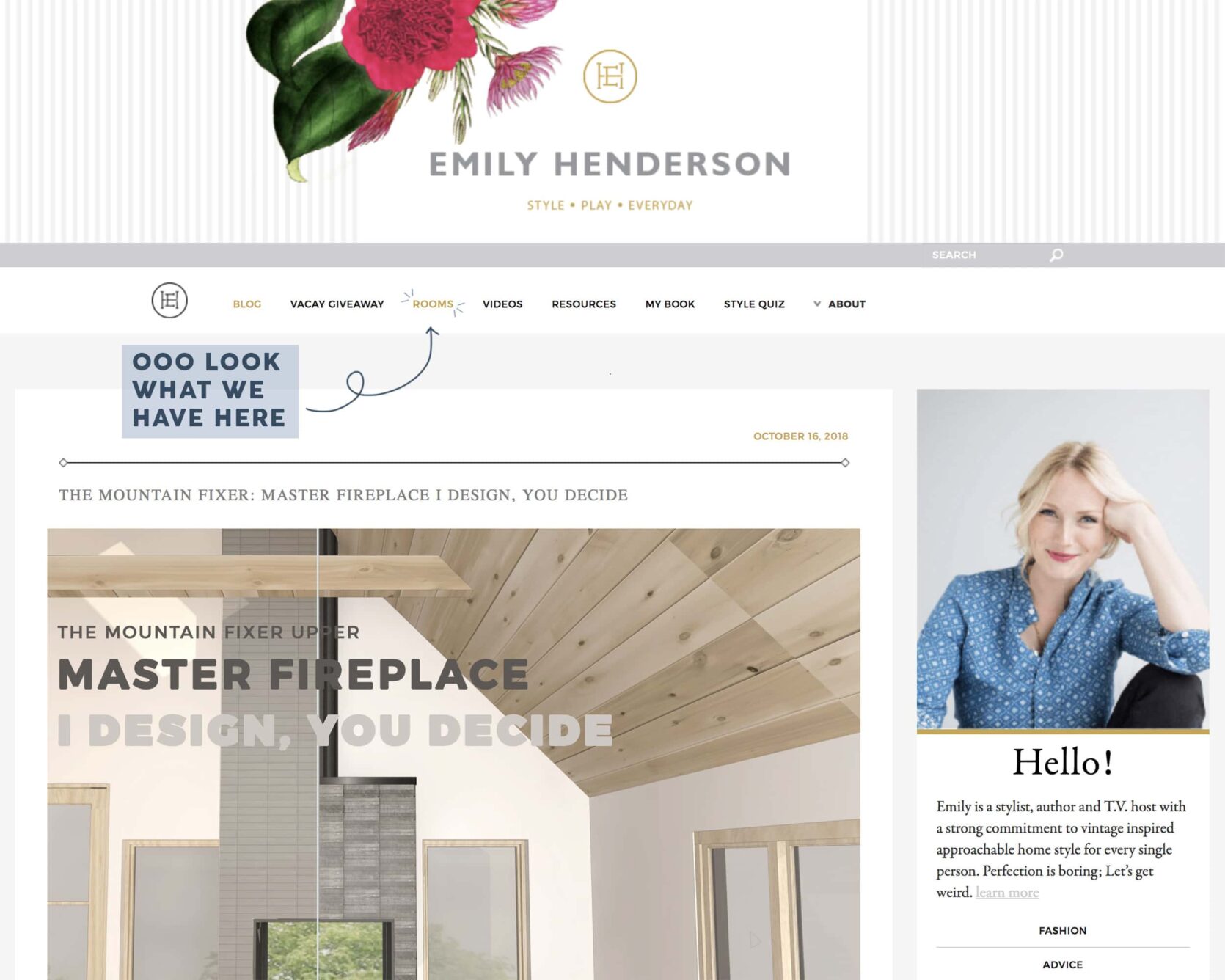 Emily Henderson New Site Launch Rooms Intro Page Copy