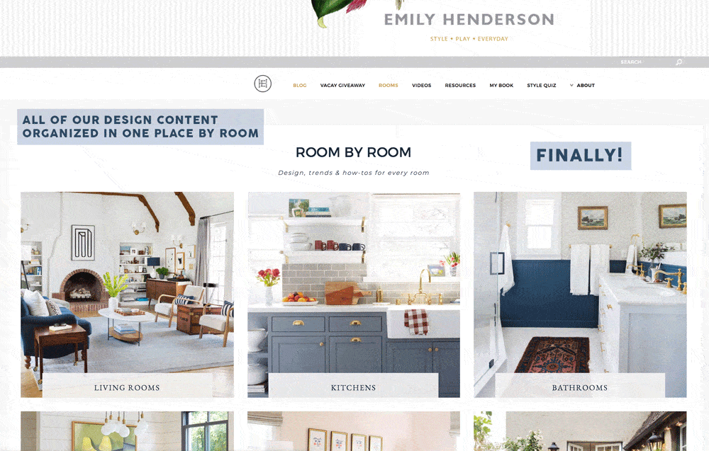 Emily Henderson New Site Launch Rooms Rooms 1 Gif