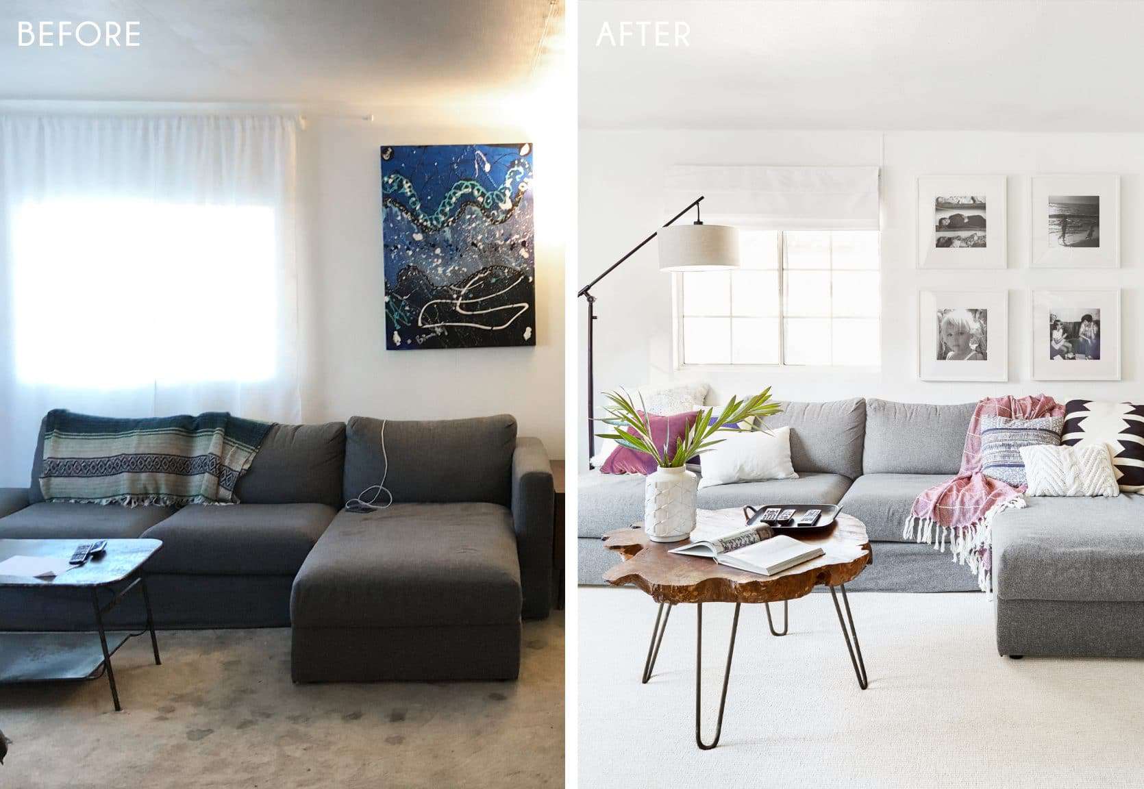 Emily Henderson Flash Makeover Reveal Side By Side 31