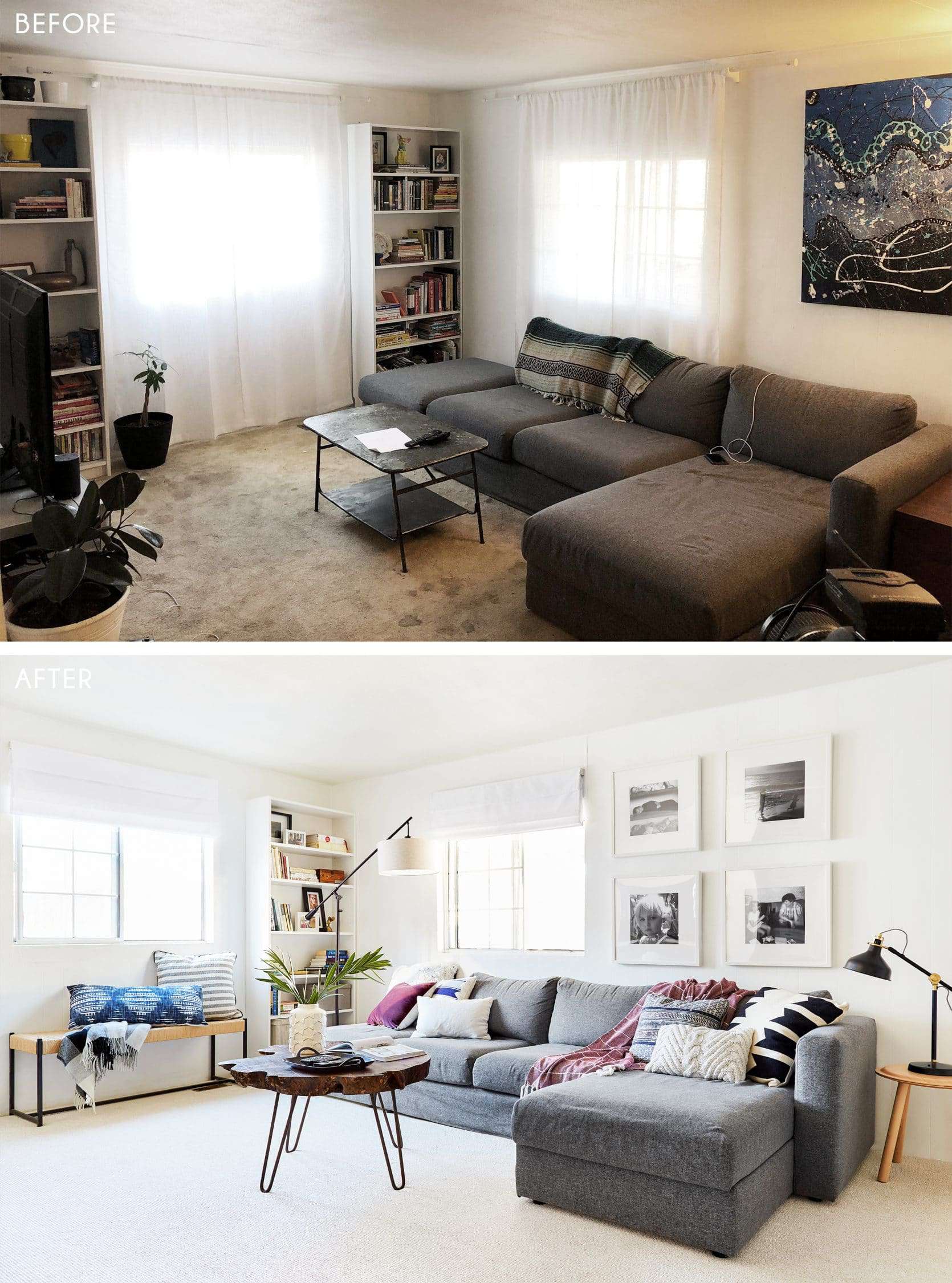 Emily Henderson Flash Makeover Reveal Side By Side 5