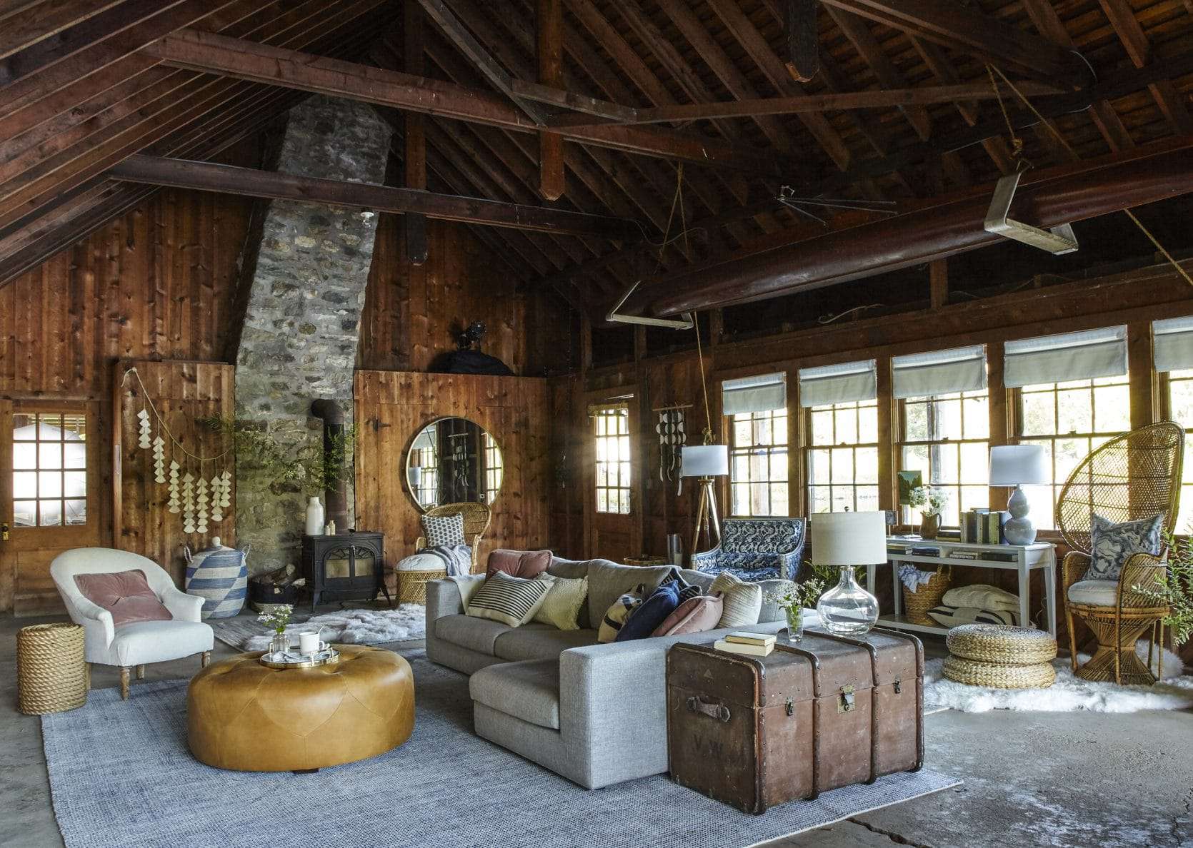 Emily Henderson Samsung The Frame Boathouse Renovation Makeover Lake House Country Rustic 1