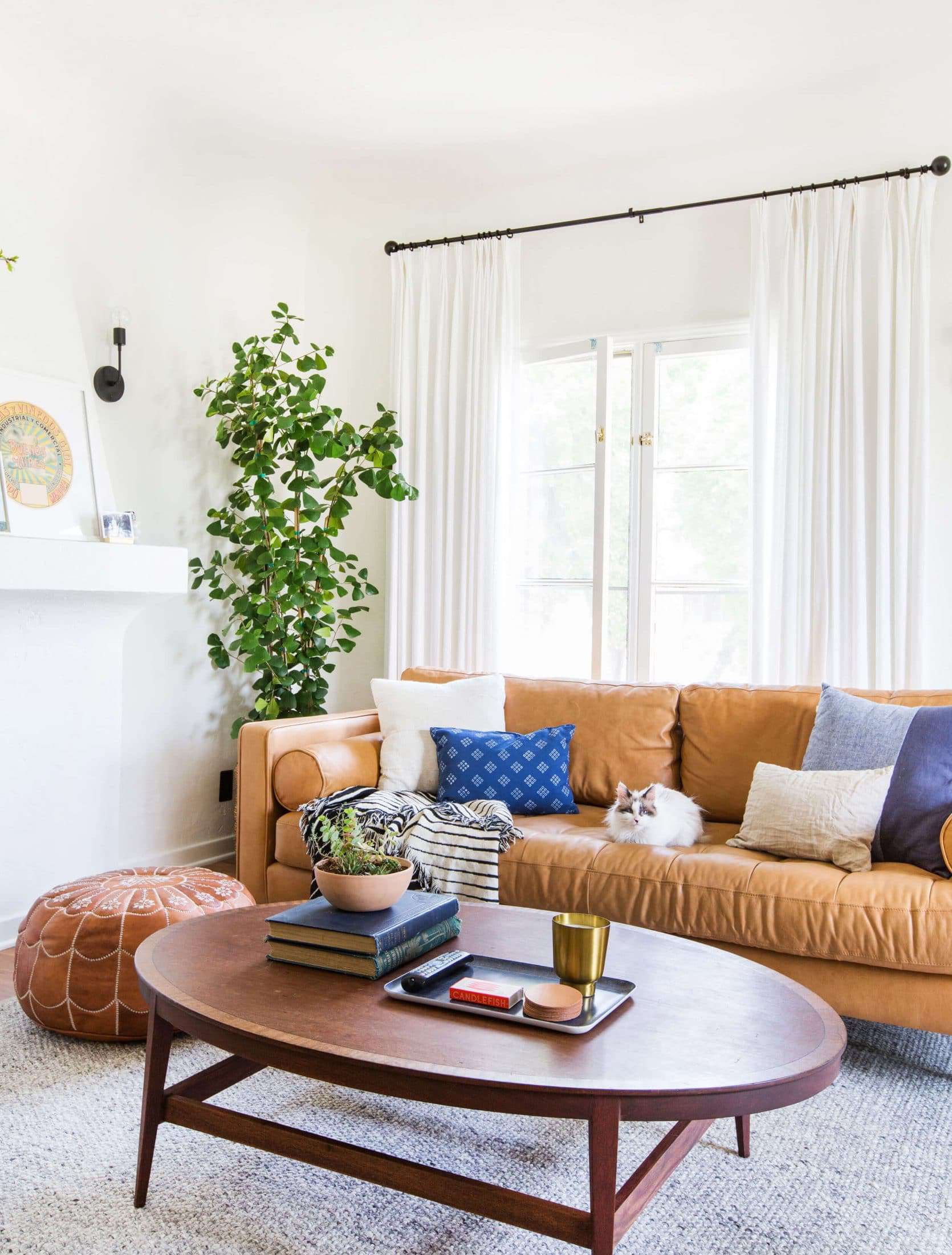 Emily Henderson Sara Moto Neutral Cozy Masculine Living Room 2