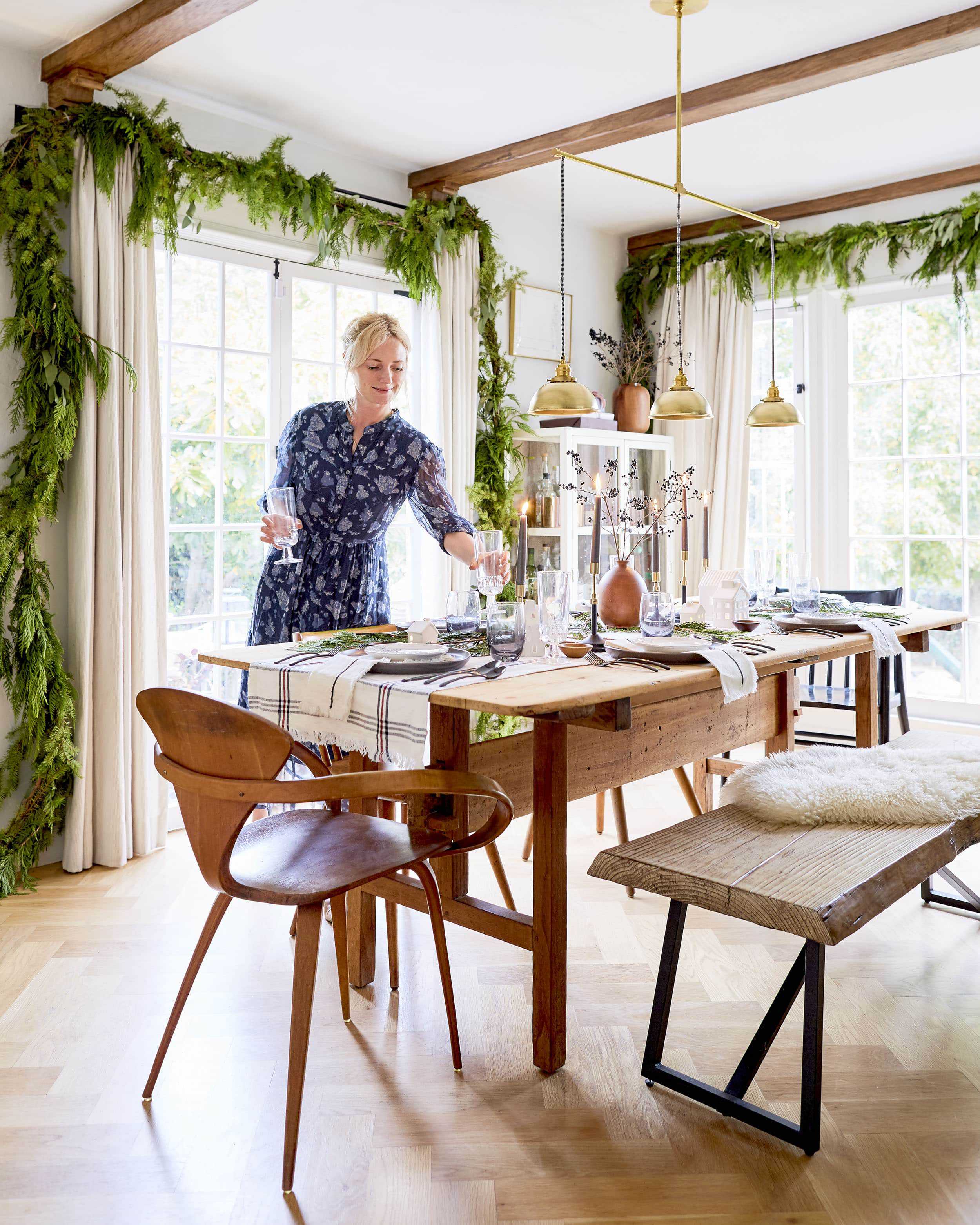 Emily Henderson House Beautiful Holiday Tablescape 9