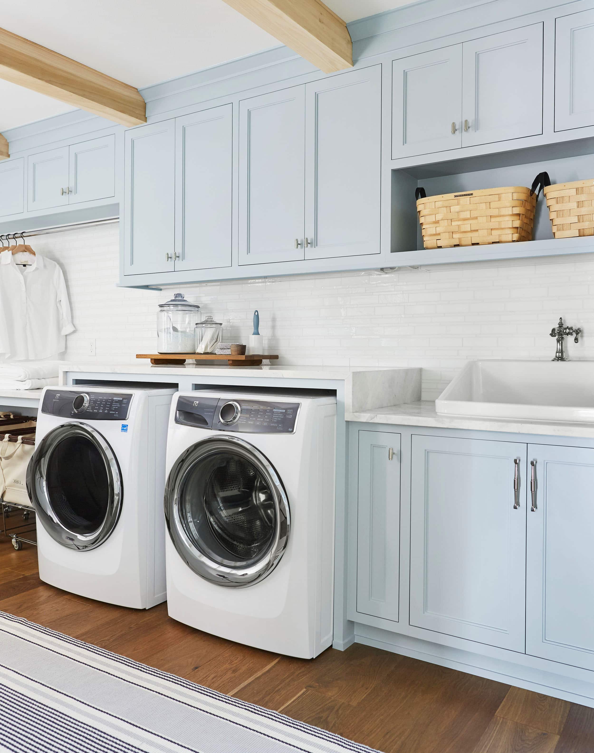 Emily Henderson laundry room cabinets