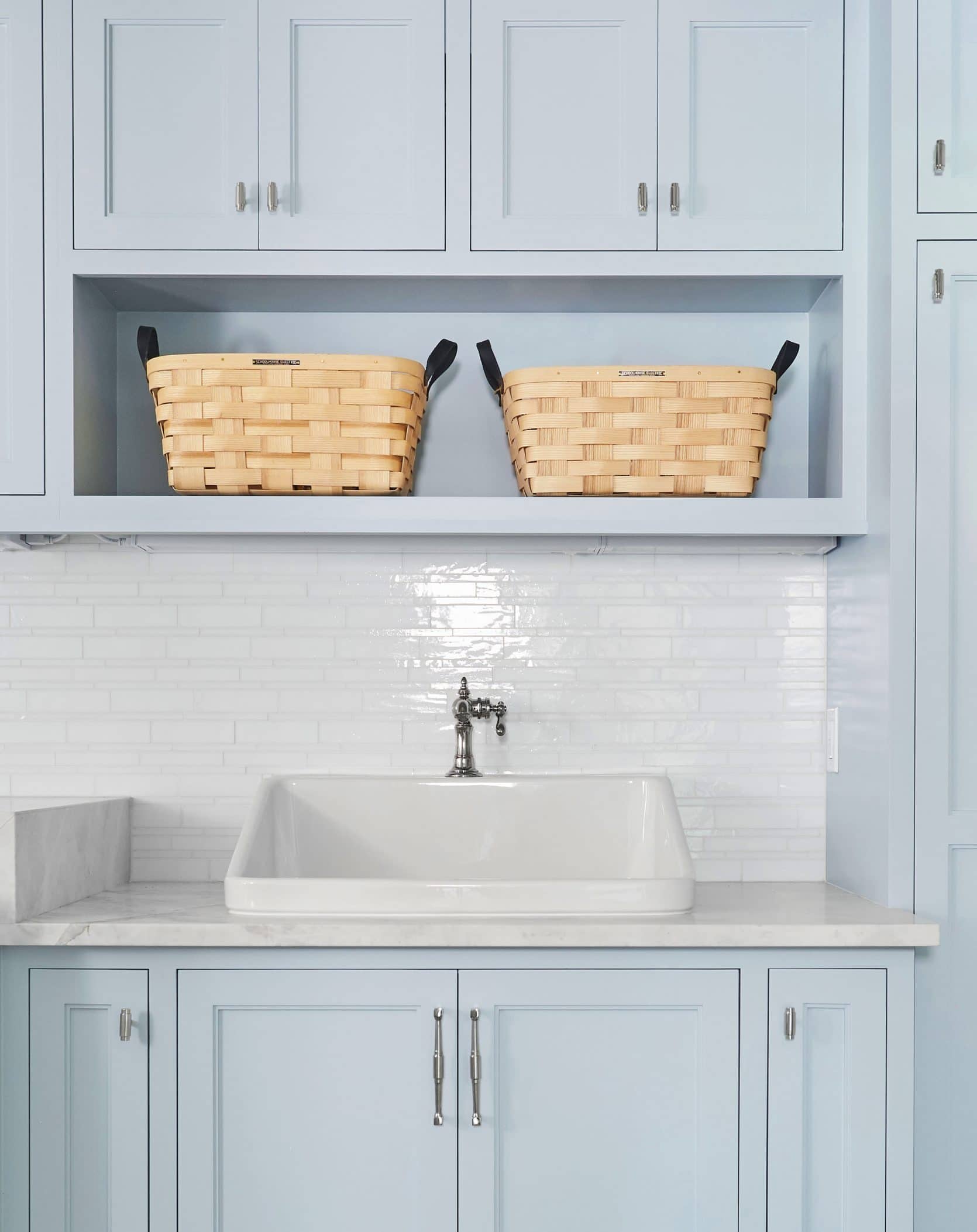 Emily Henderson laundry room cabinets