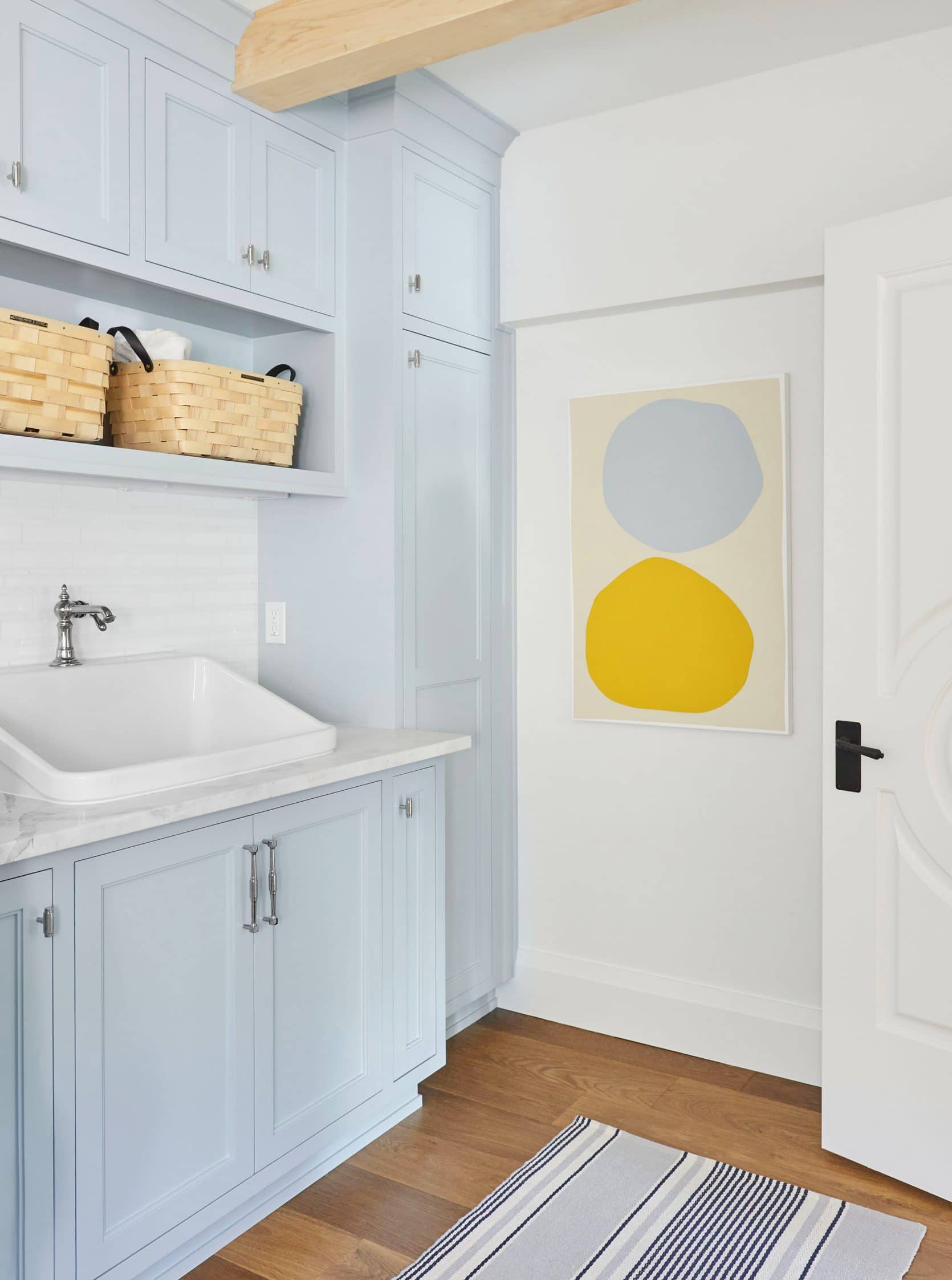 Emily Henderson laundry room cabinets