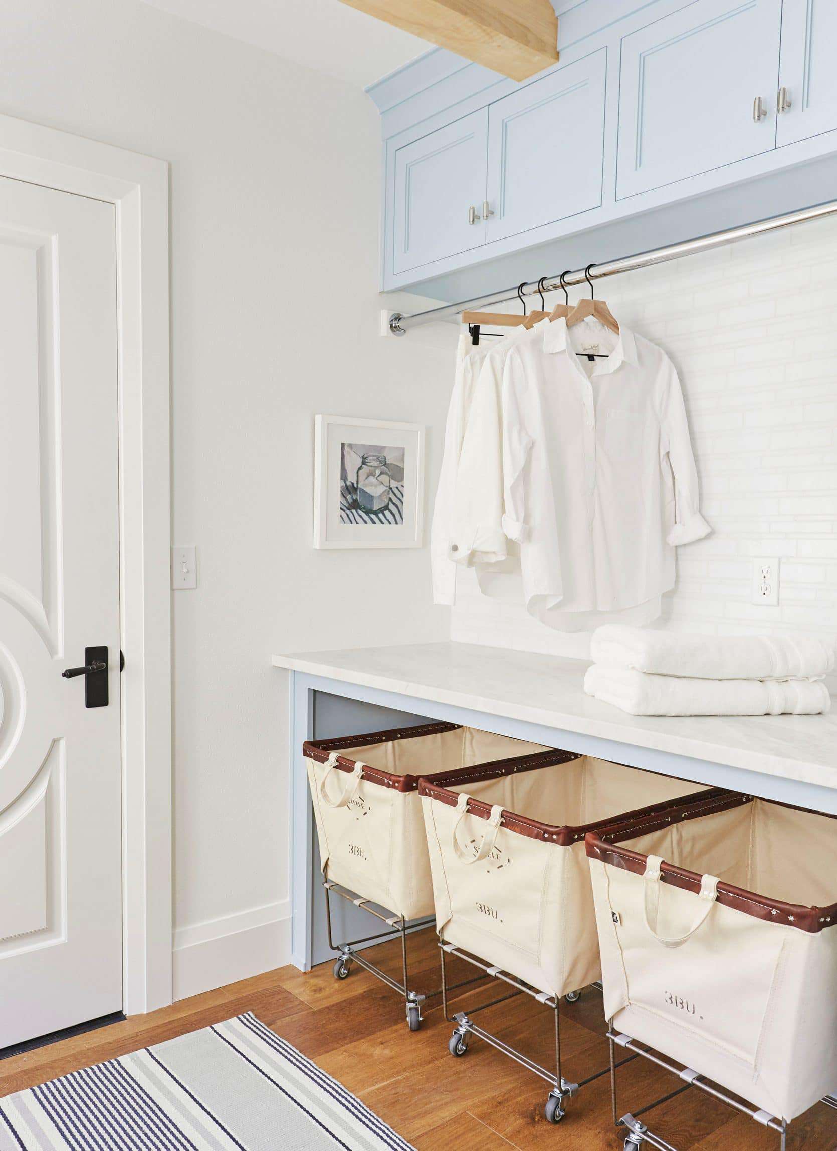Emily Henderson laundry room cabinets