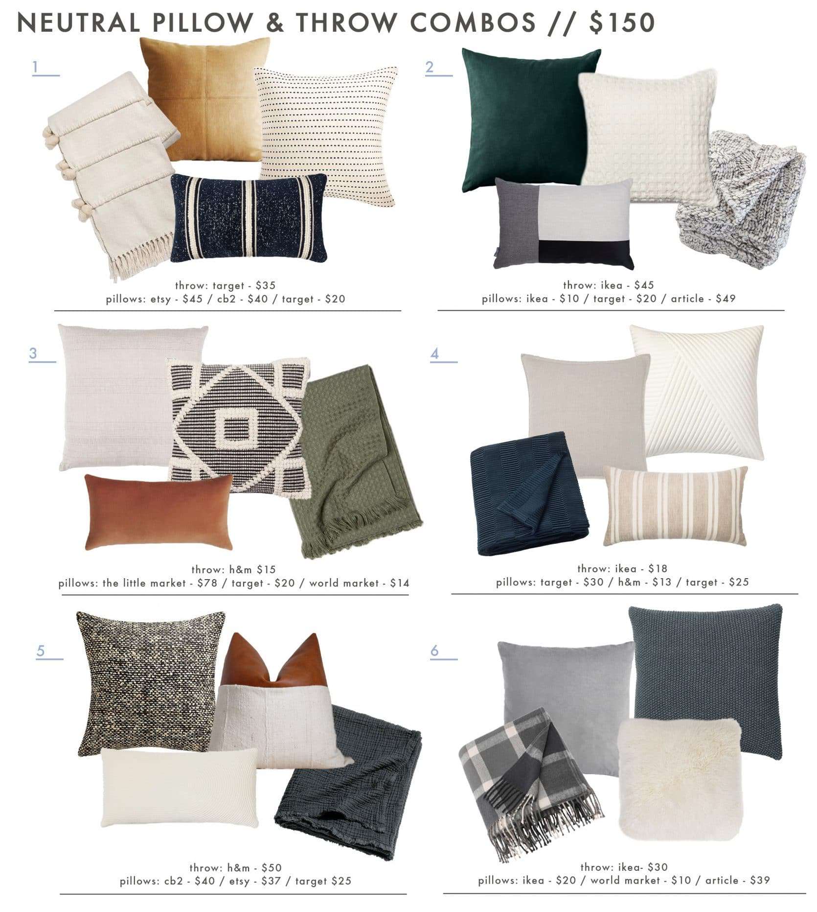Emily Henderson How to Mix Throw Pillows