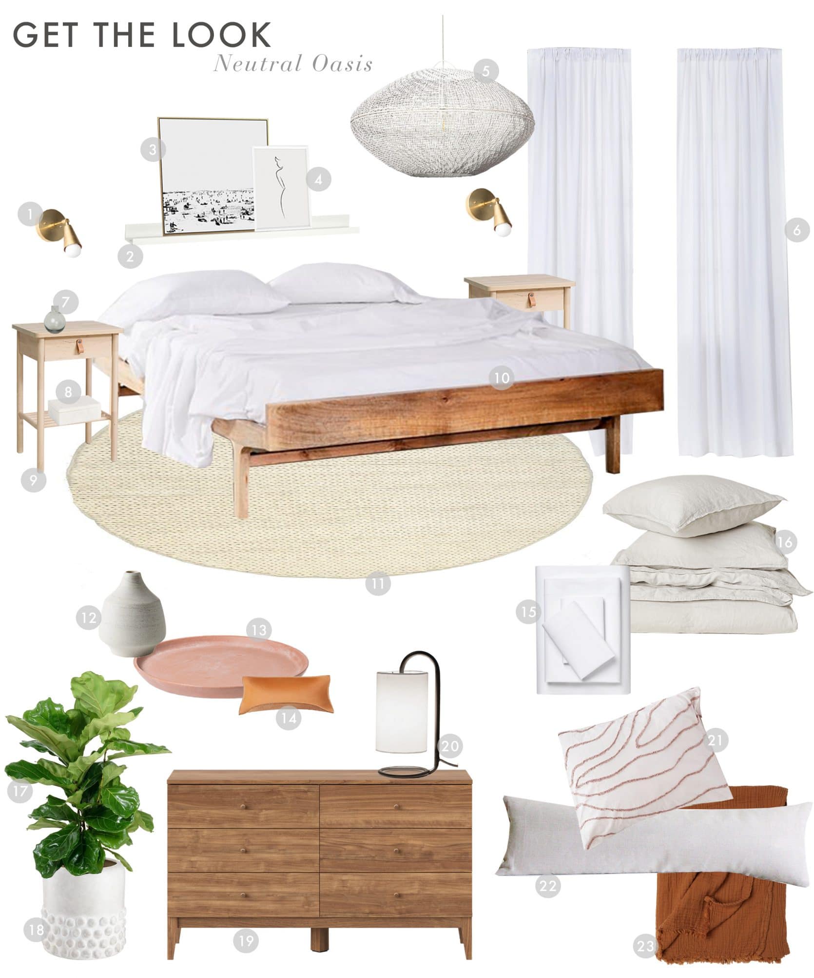 Emily Henderson Budget Room Starter Apartment Bedroom Neutral Oasis 1
