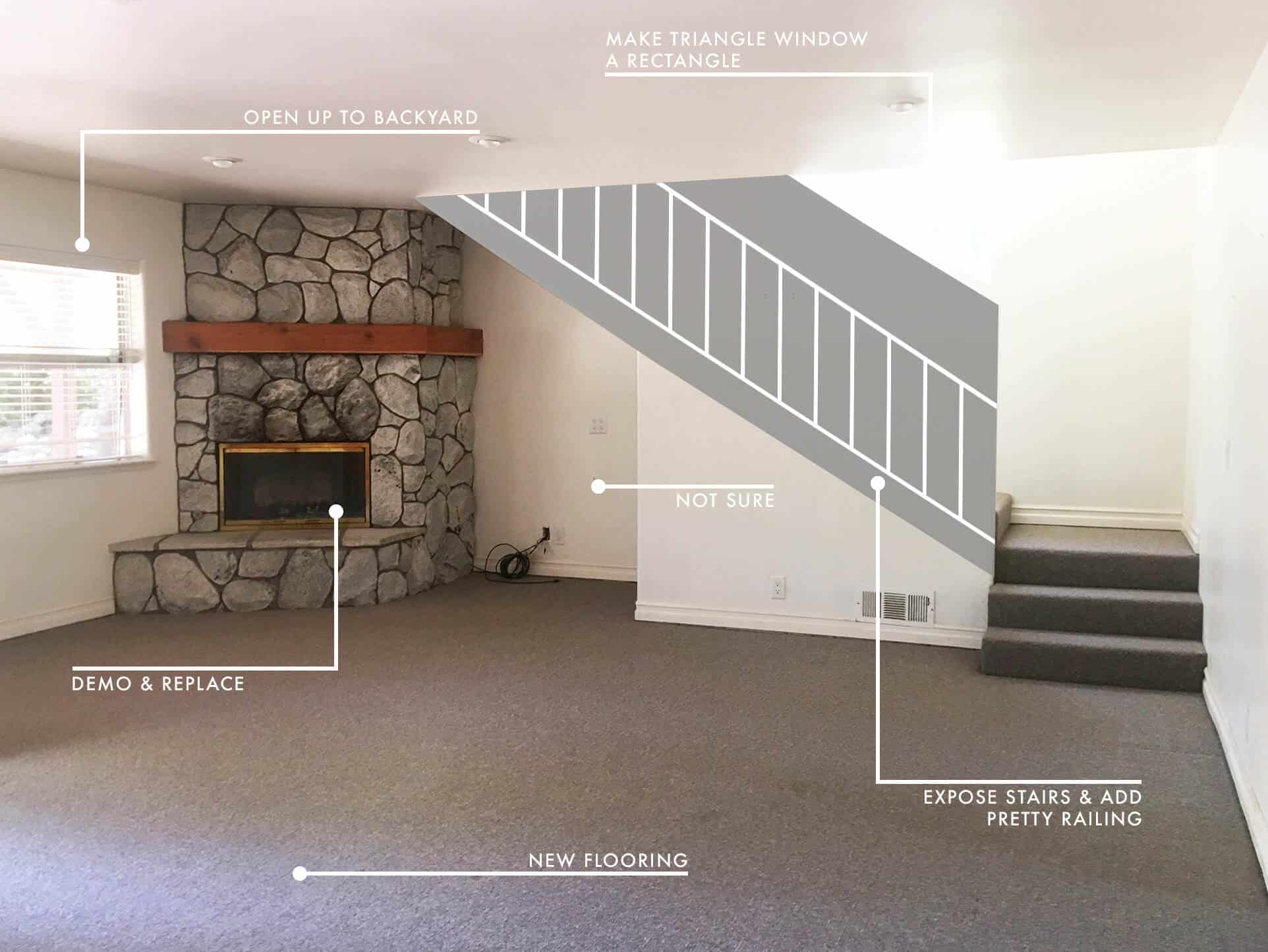 Emily Henderson Lake House Before Family Room 1 New 2