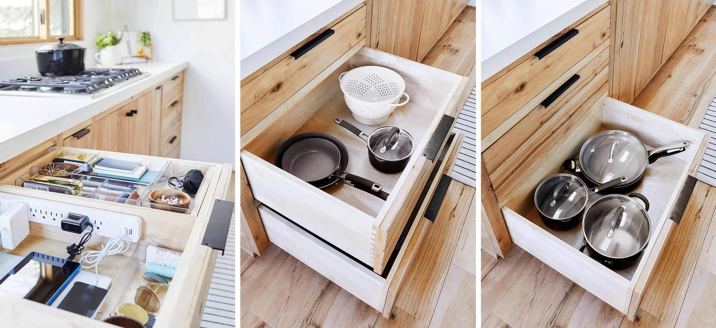 Cooktop 3x1 Junk Drawer Pots Pans