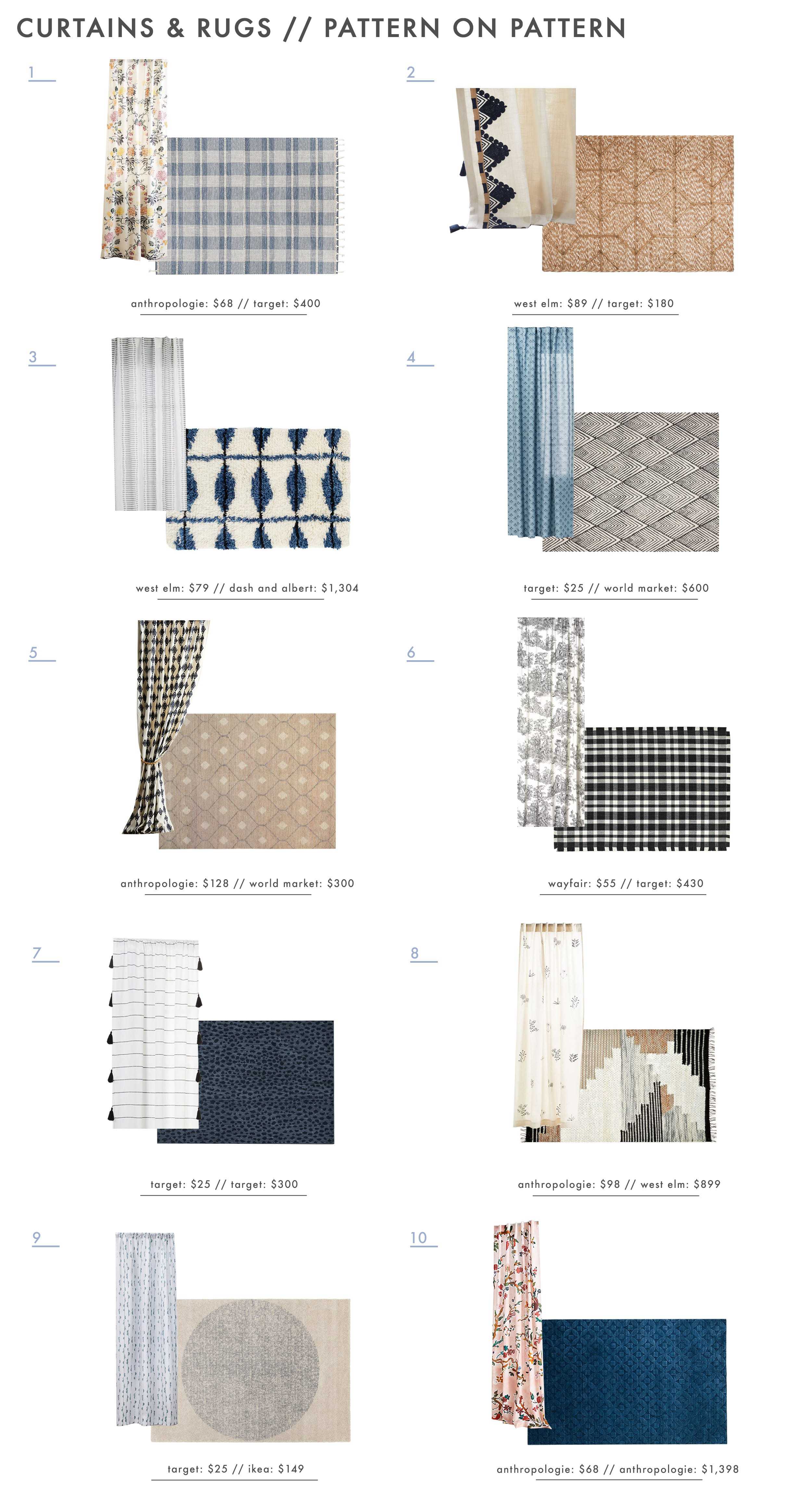 Emily Henderson Rug And Curtain Combos Roundup Pattern On Pattern 2