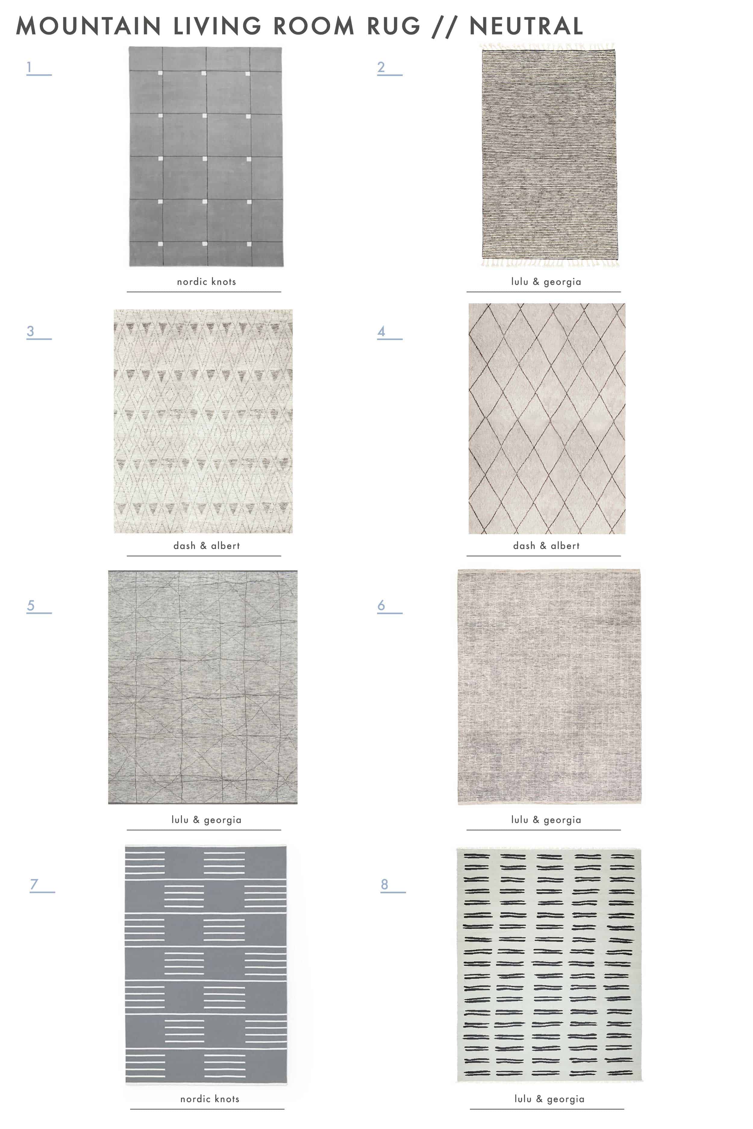 Emily Henderson Mountain House Living Room Rug Neutral Options1