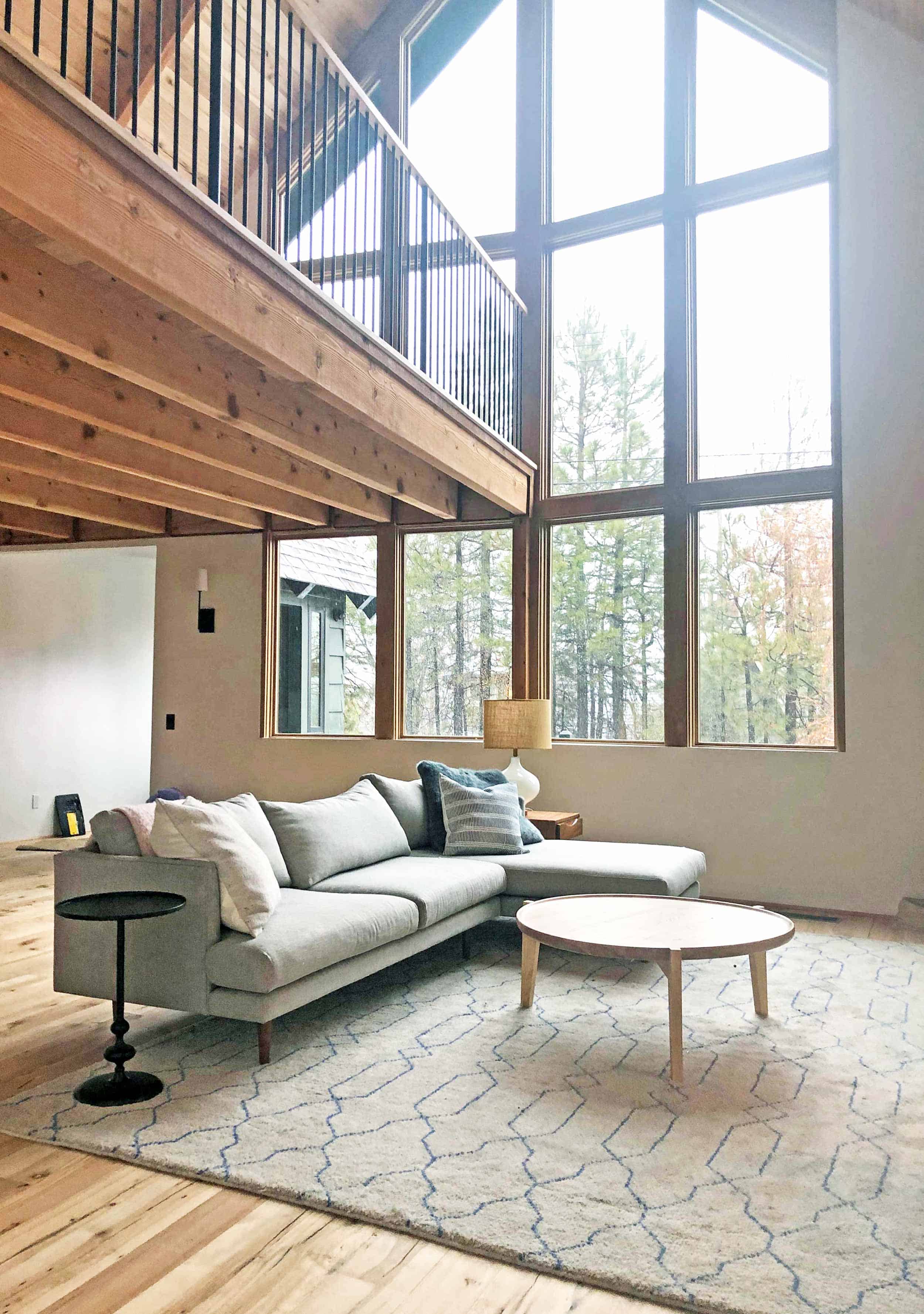 Emily Henderson Mountain House Living Room Rug Trellis Rug