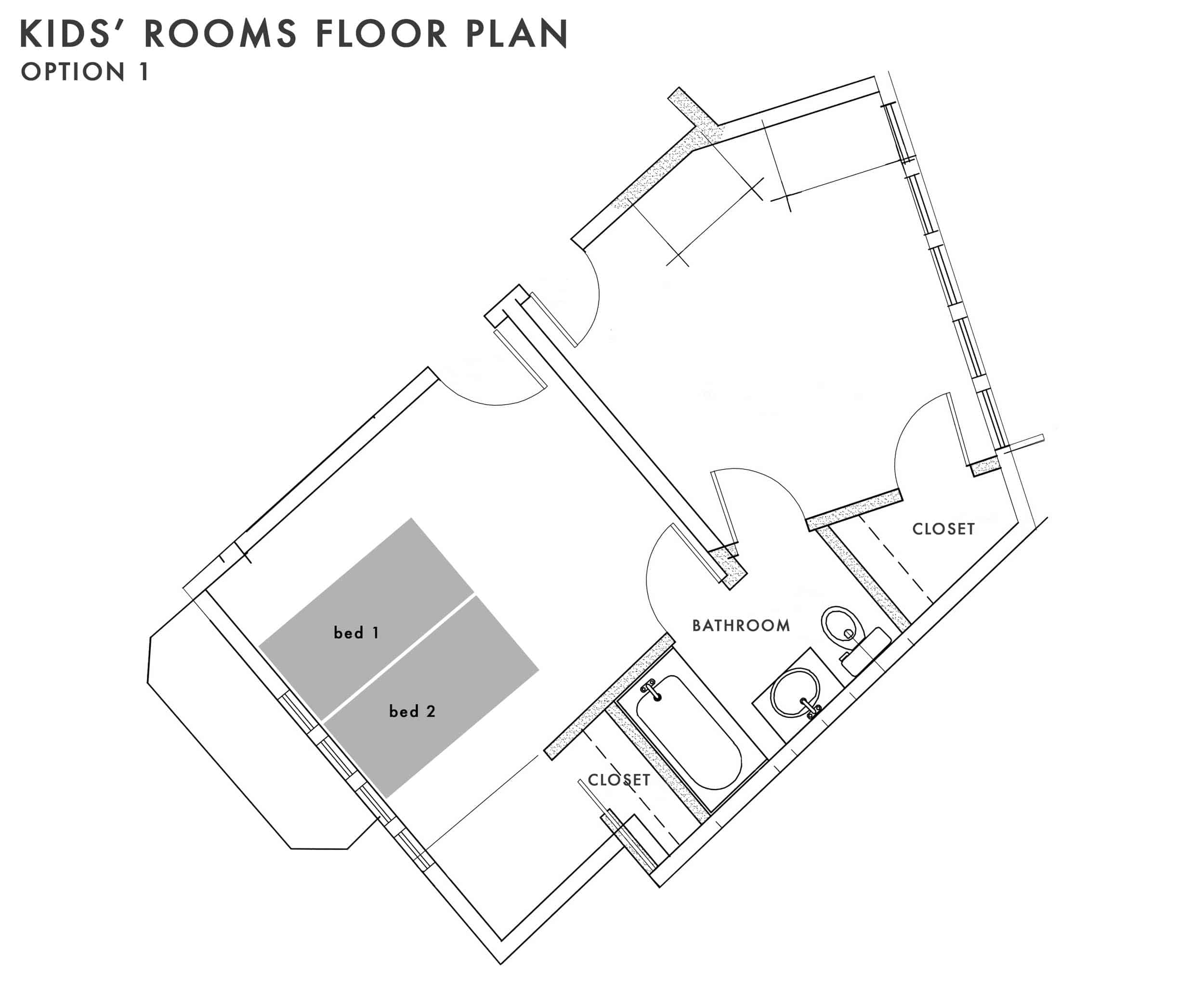 Emily Henderson Kids Floor Plan Option 1