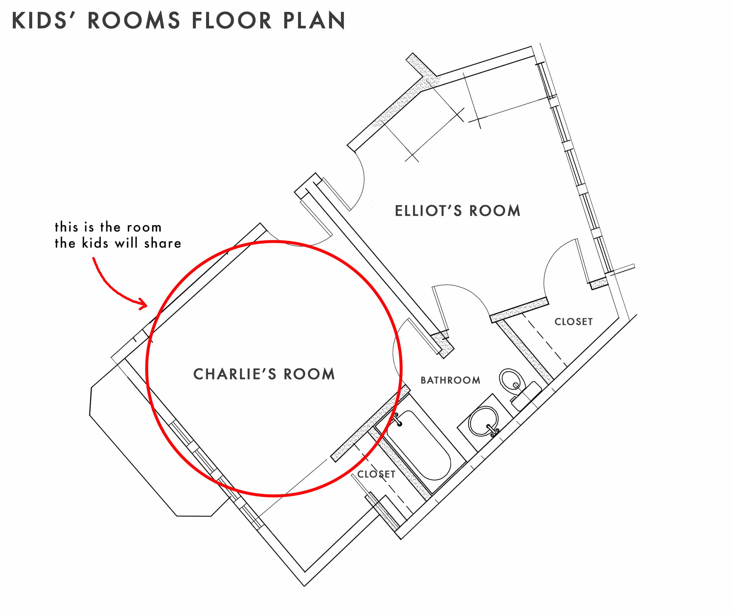 Emily Henderson Kids Floor Plan With Text