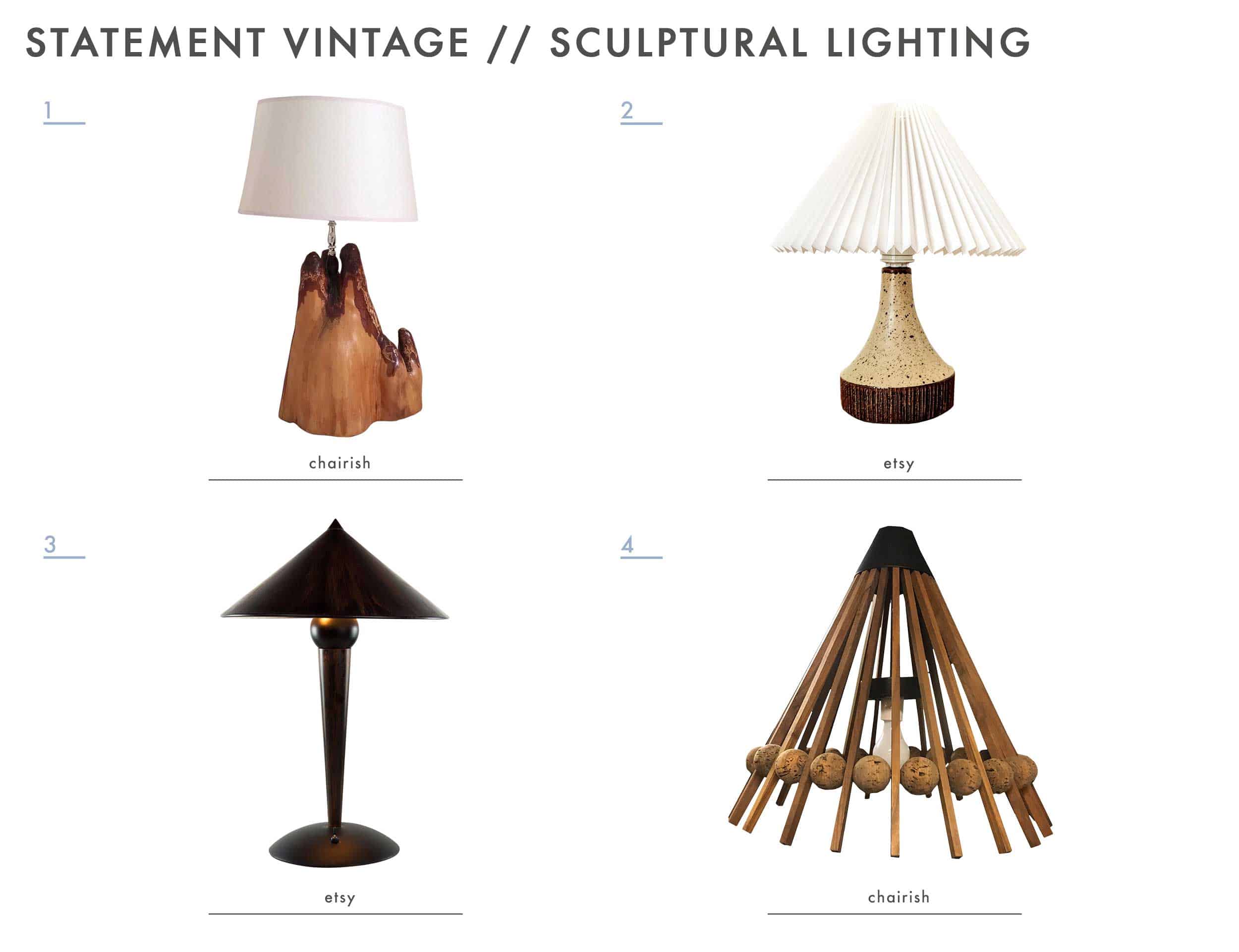 Emily Henderson Mountain House Statement Vintage Lighting Sculptural