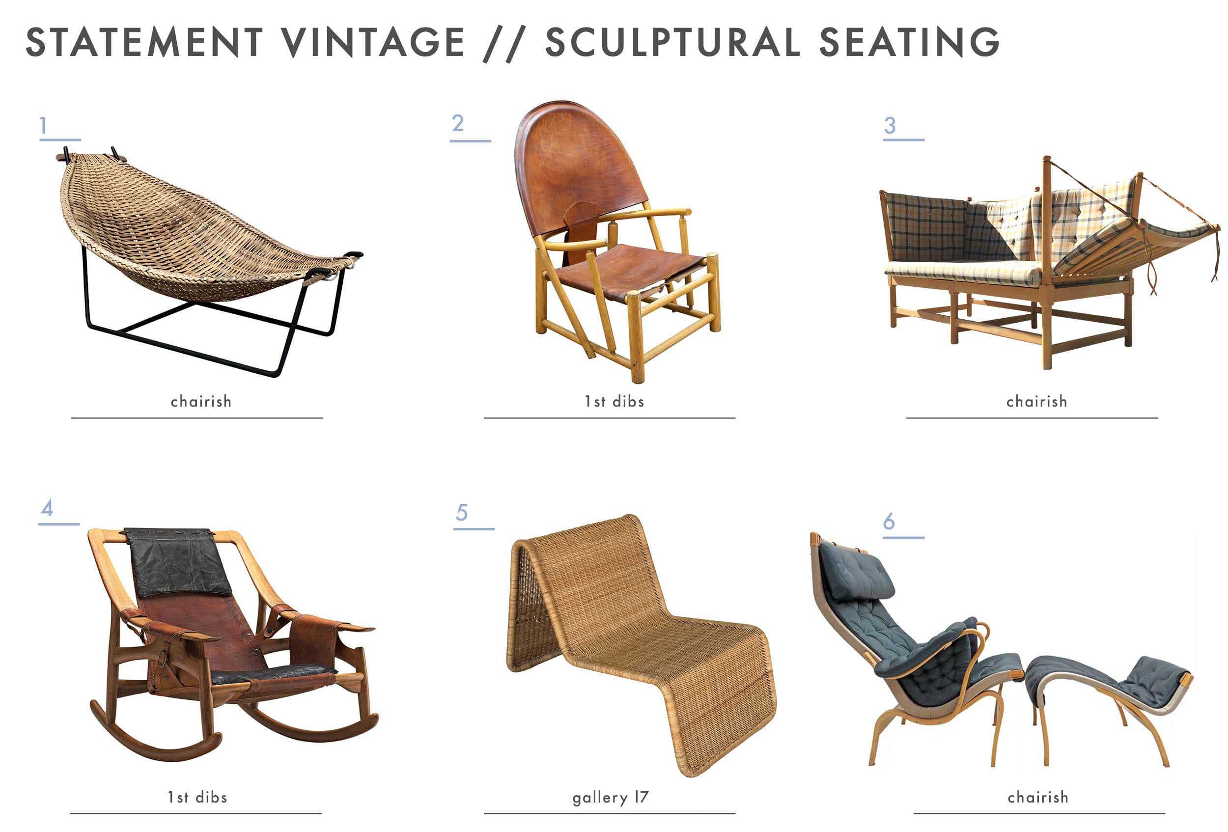 Emily Henderson Mountain House Statement Vintage Seating Sculptural