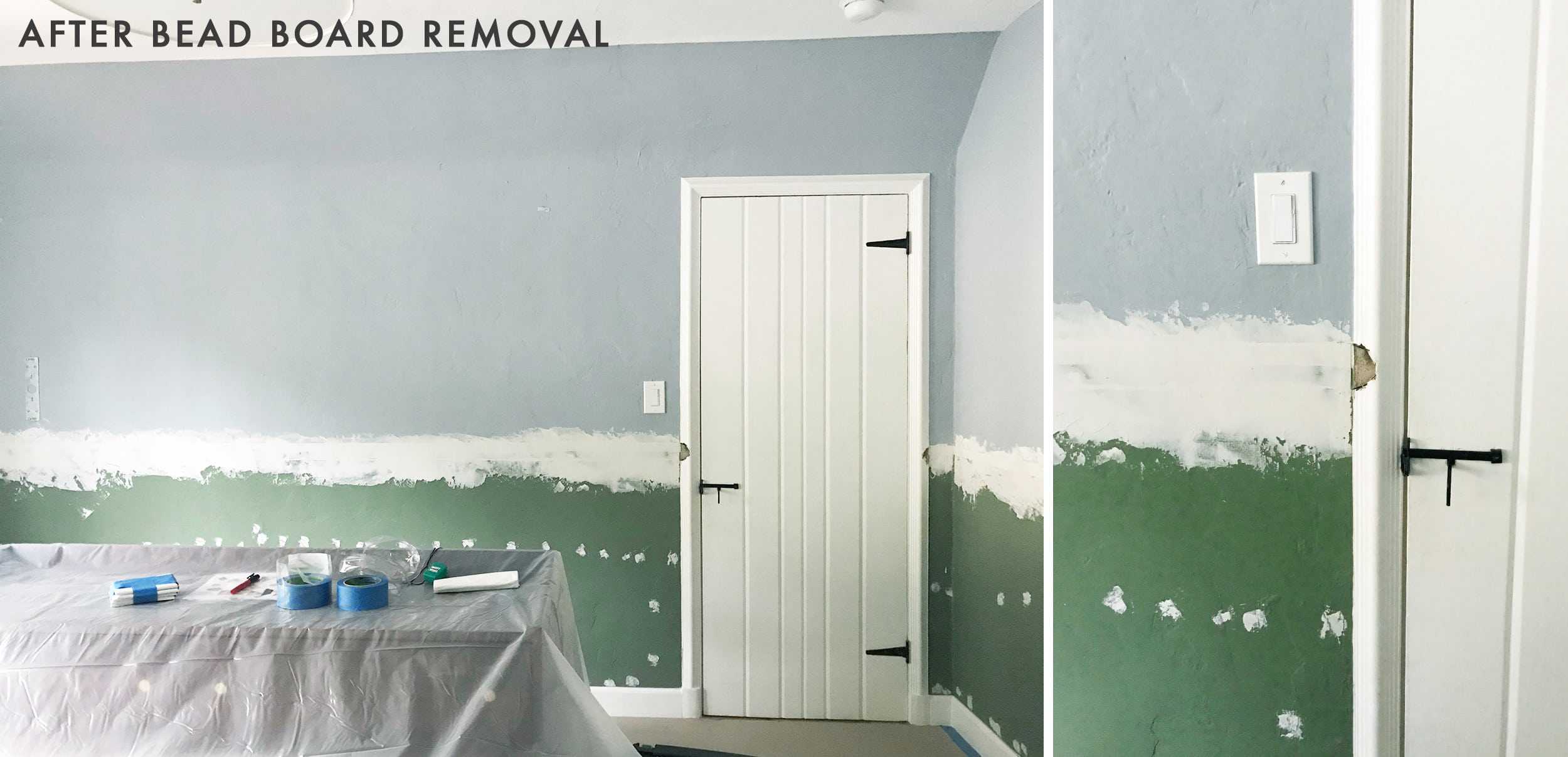 Emily Henderson Waverly Kids Room Beadboard Removal