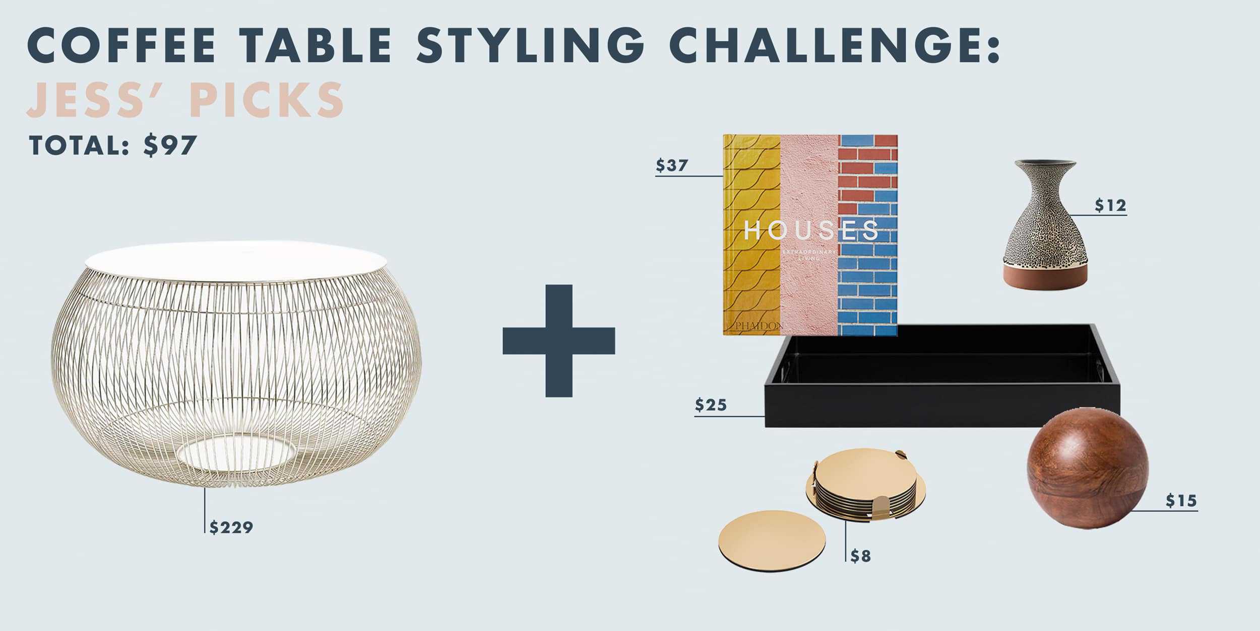 Emily Henderson Ehd Team Challenge Coffee Table Styling Ingredients Jess