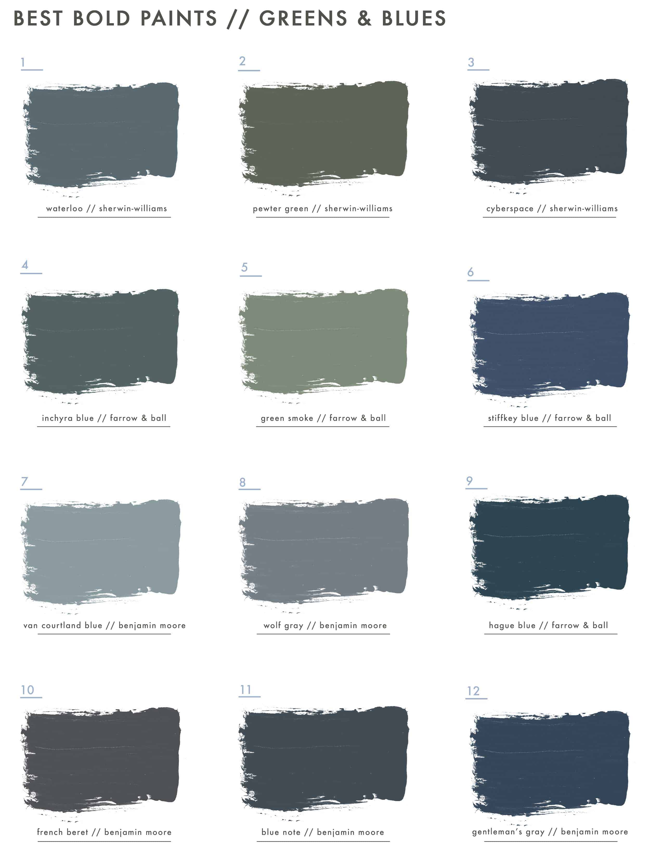 Emily Henderson Best Paint Colors Bold Blues & Greens New