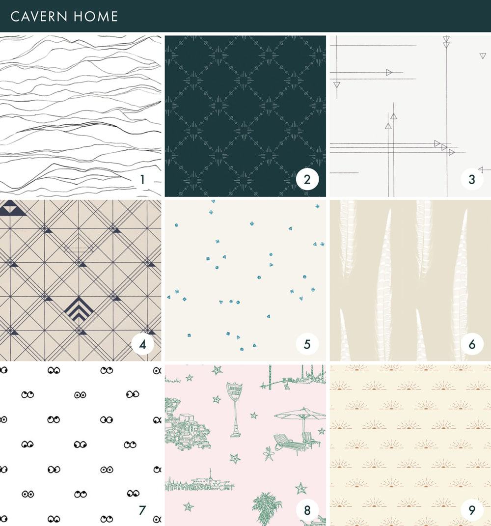 Emily Henderson Online Wallpaper Roundup Cavern Home 1
