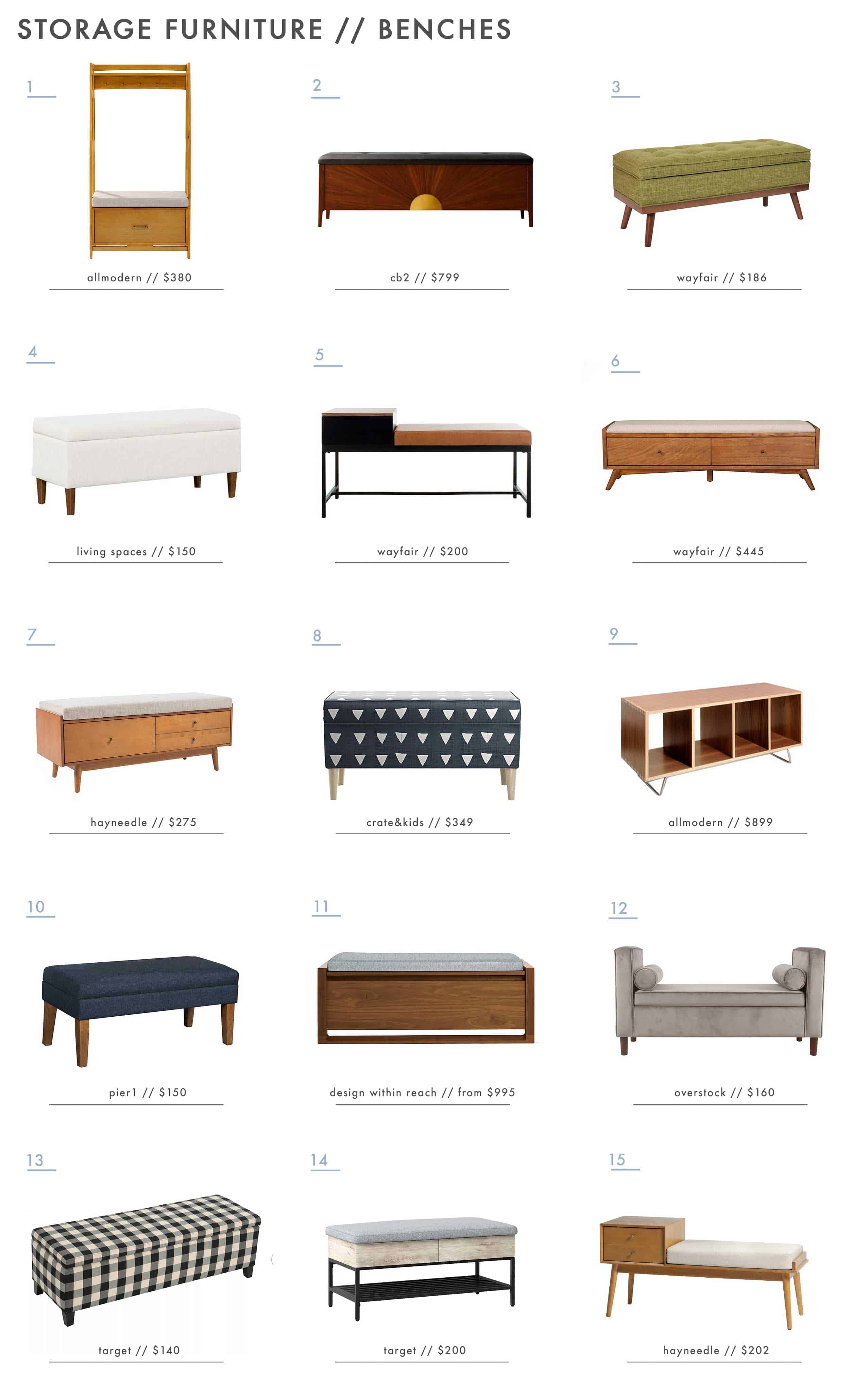 Emily Henderson Storage Furniture Storage Benches New