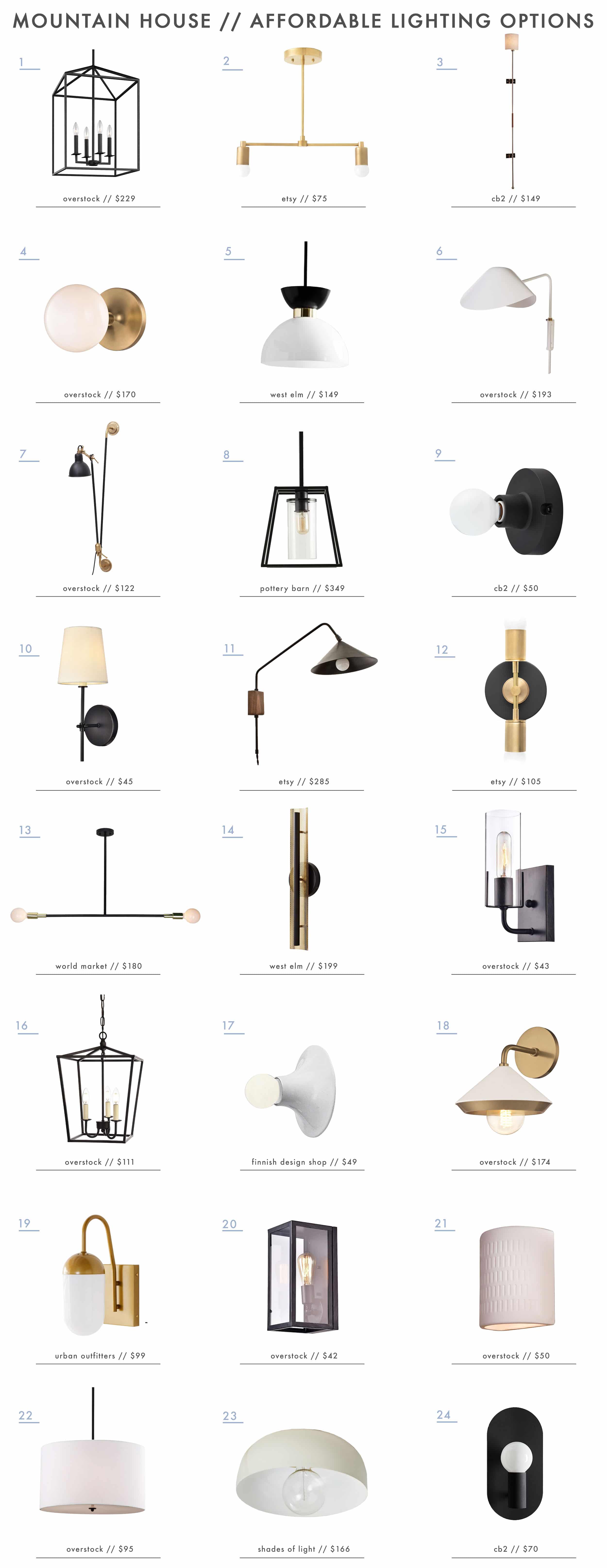 Emily Henderson Mountain House Lighting Plan Affordable Options