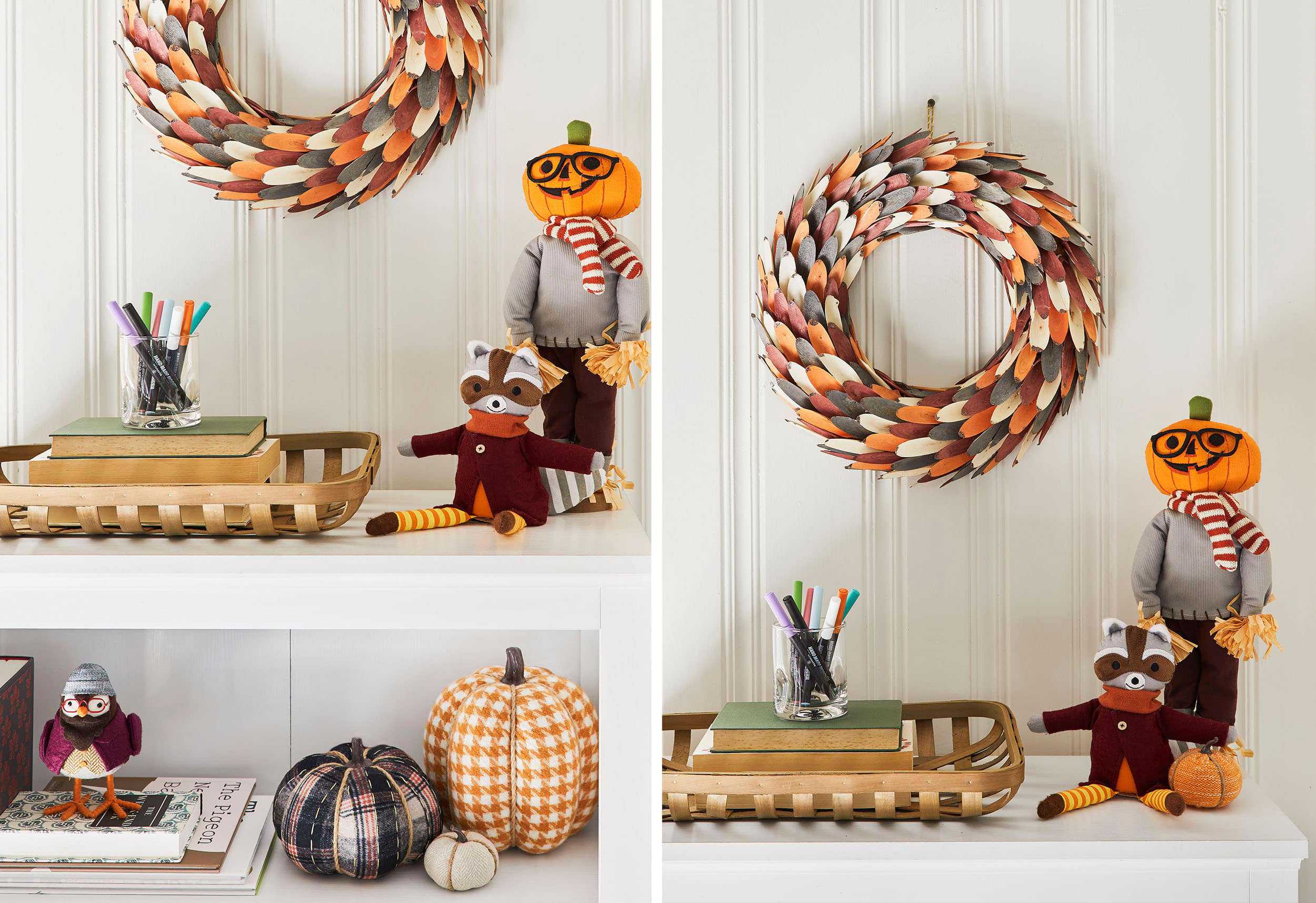 Emily Henderson Target Fall Pumpkin Vingettes Side By Side 4