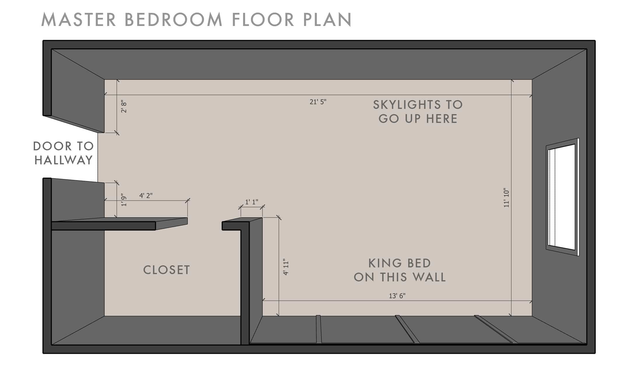 Emily Henderson Velux Master Bedroom Floor Plan