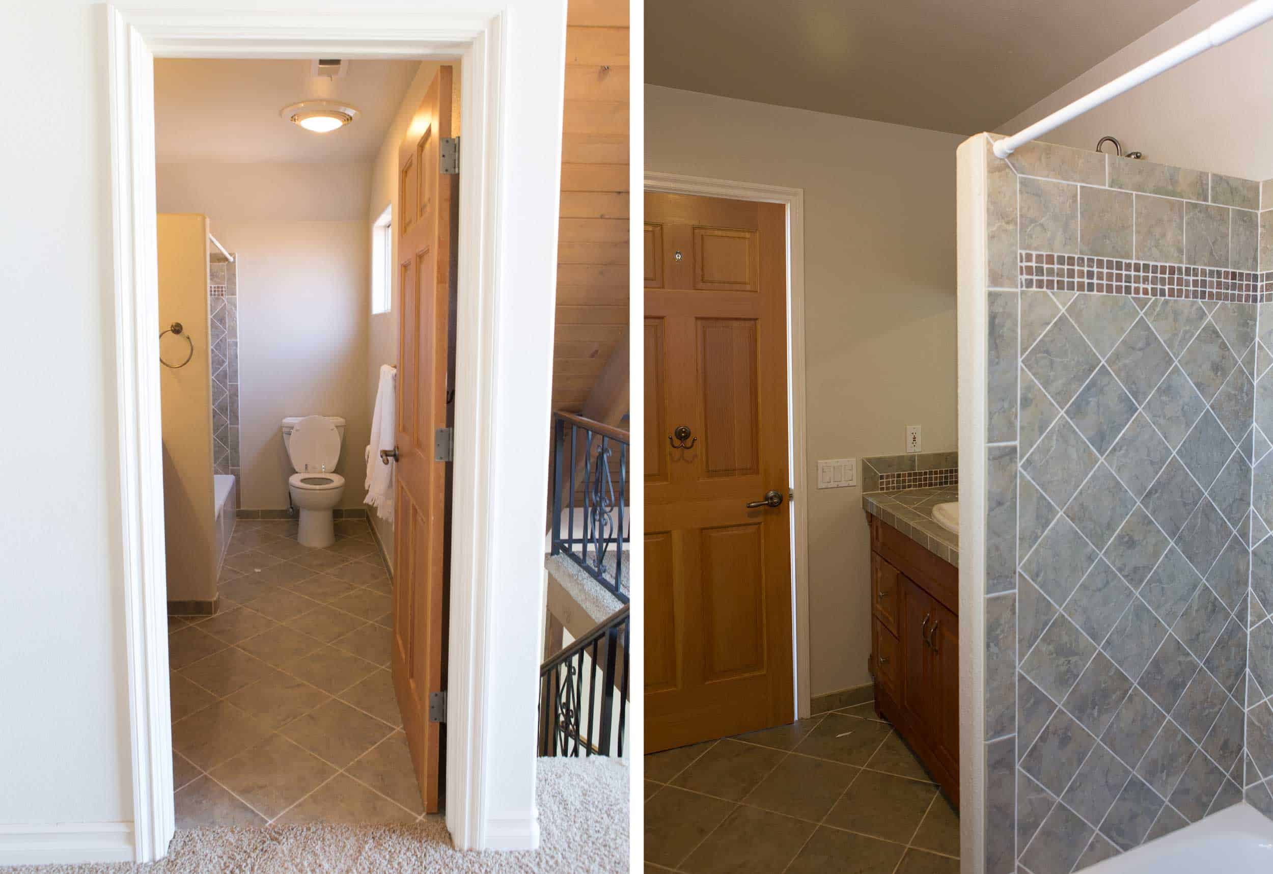 Upstairs Hall Kids Bath Reveal B&a 1 New